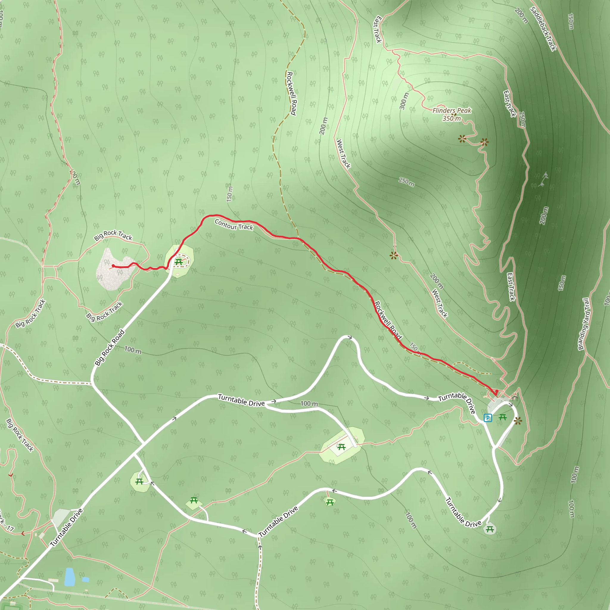 Big Rock Trail via Rockwell Road mobile static map