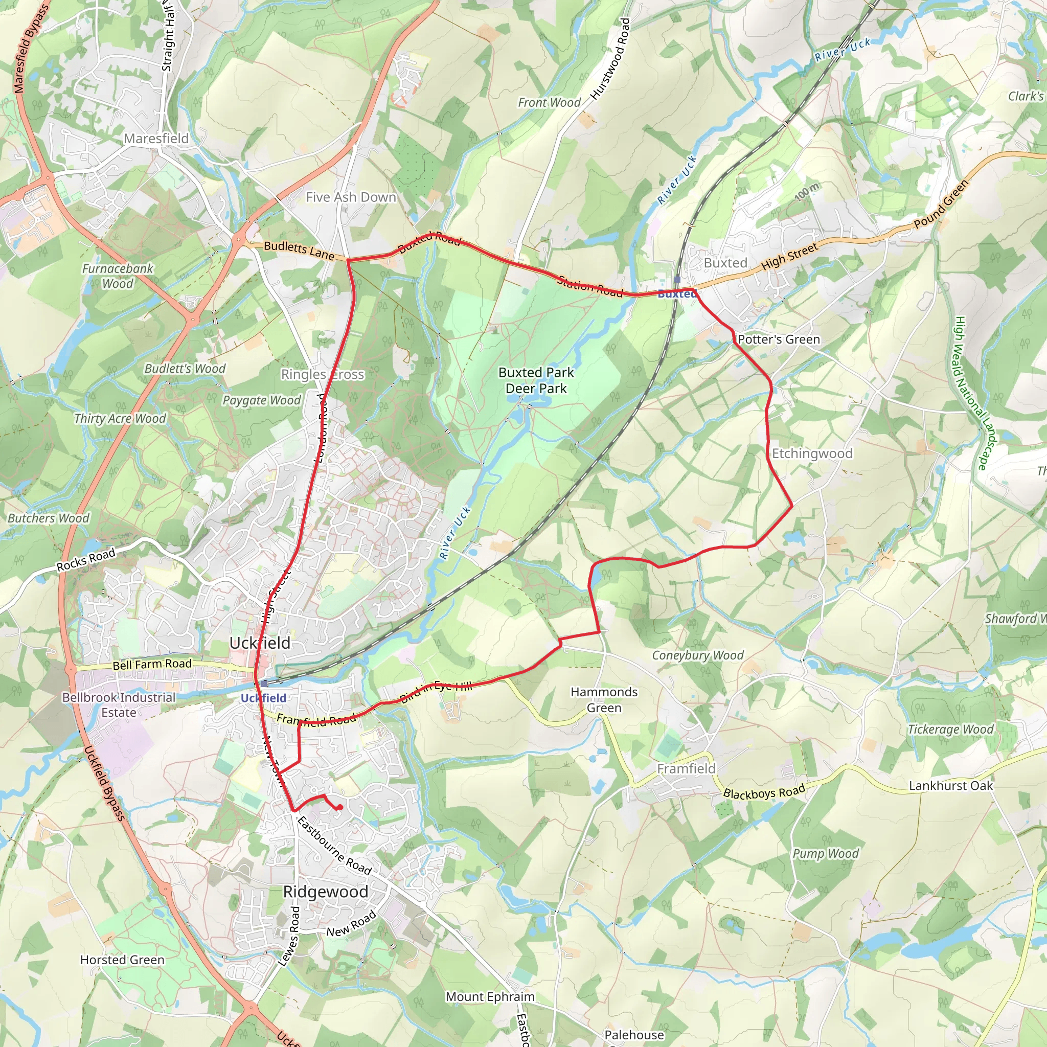 Highlands Wood and Views Wood Loop mobile static map