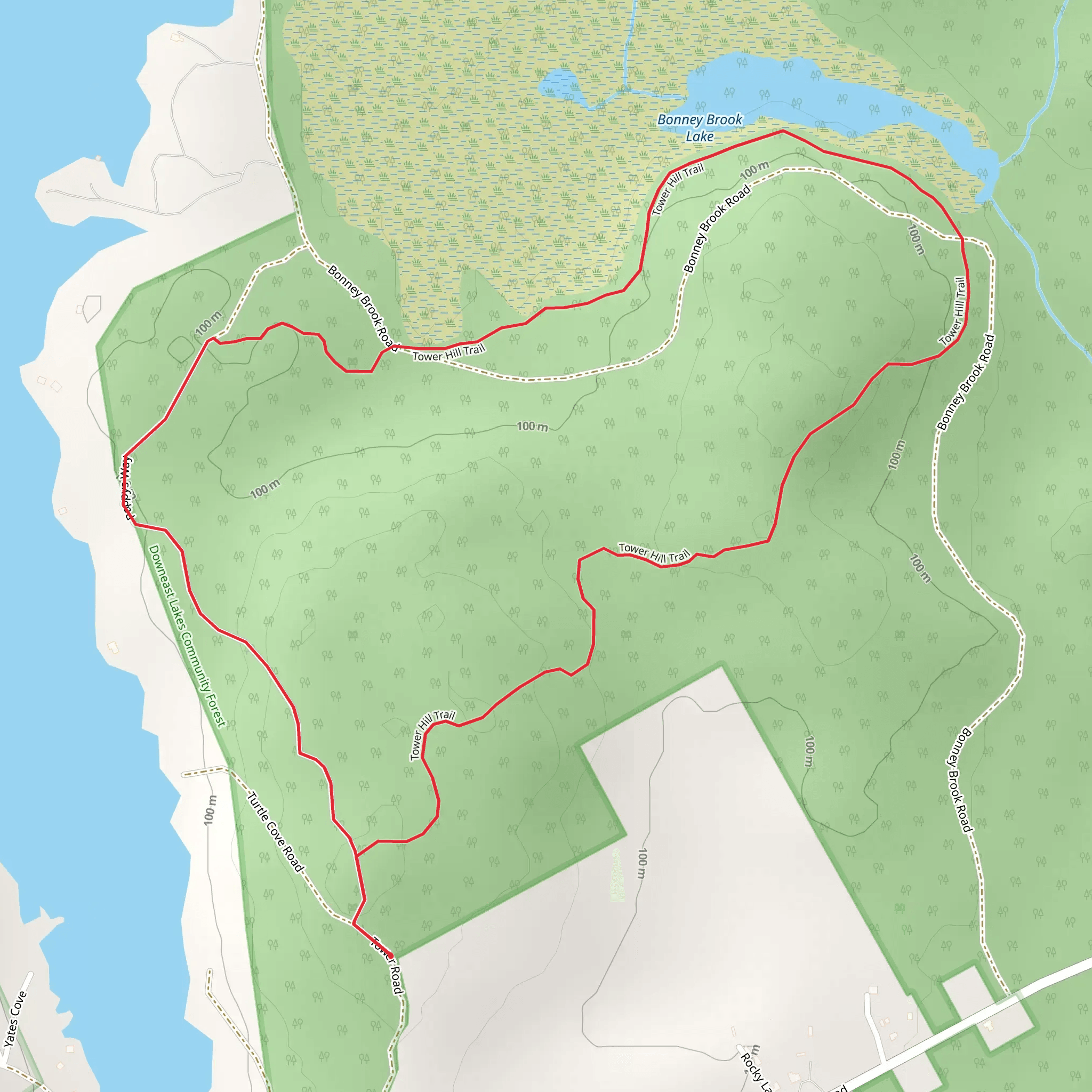 Tower Hill Trail Loop mobile static map