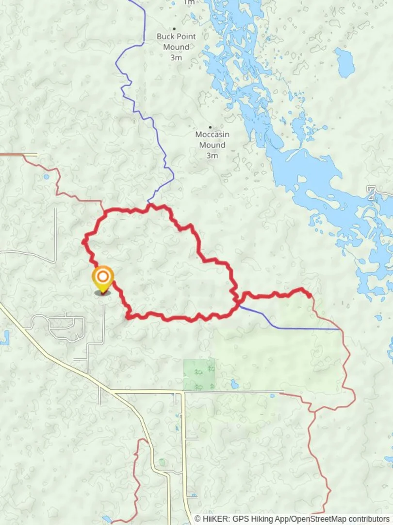 An image depicting the trail Florida and River Loop Trail from Phillips Road and its surrounding area.