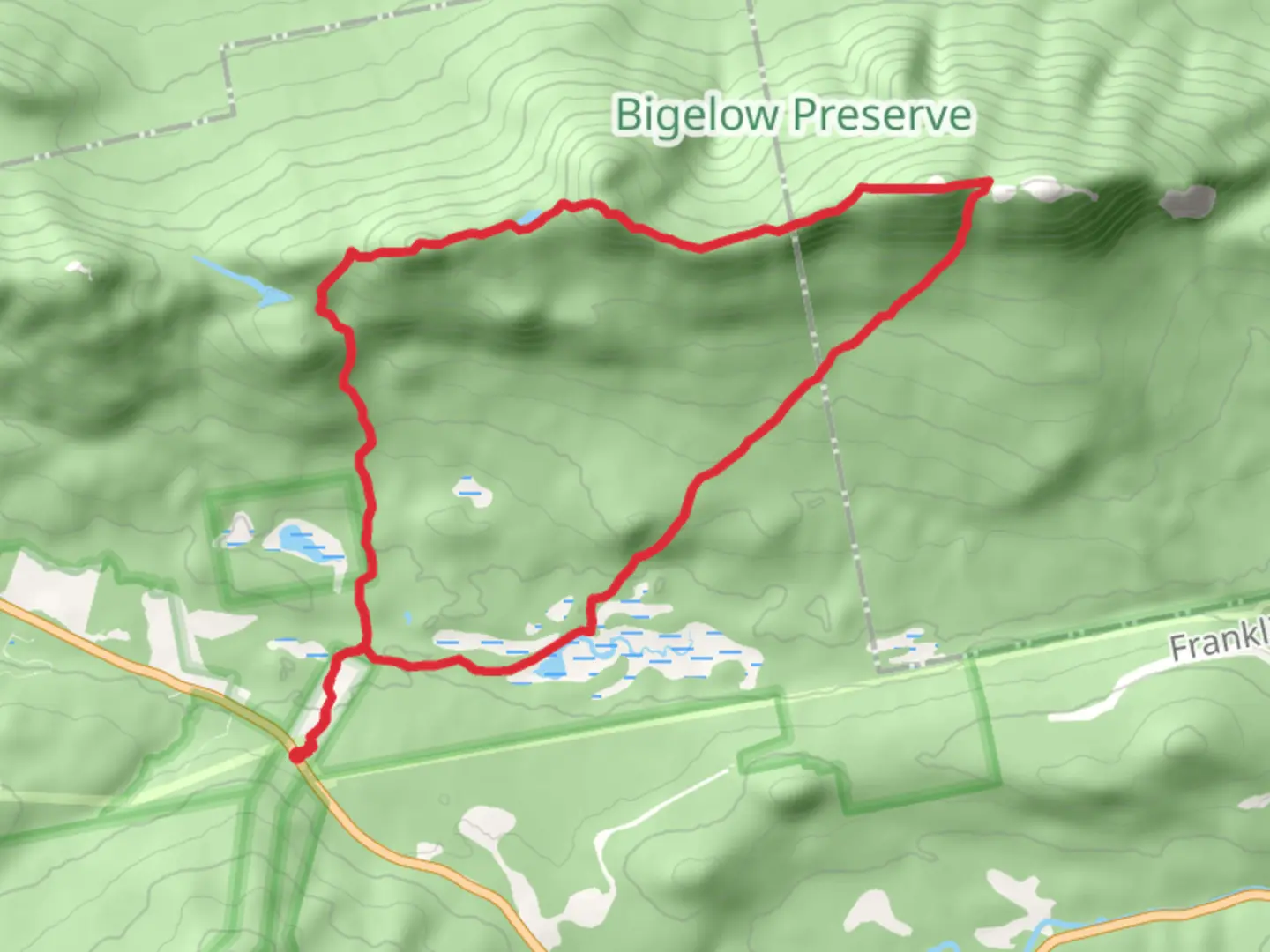 An image depicting the trail West and South Peak Loop Trail via Appalachian Trail and its surrounding area.