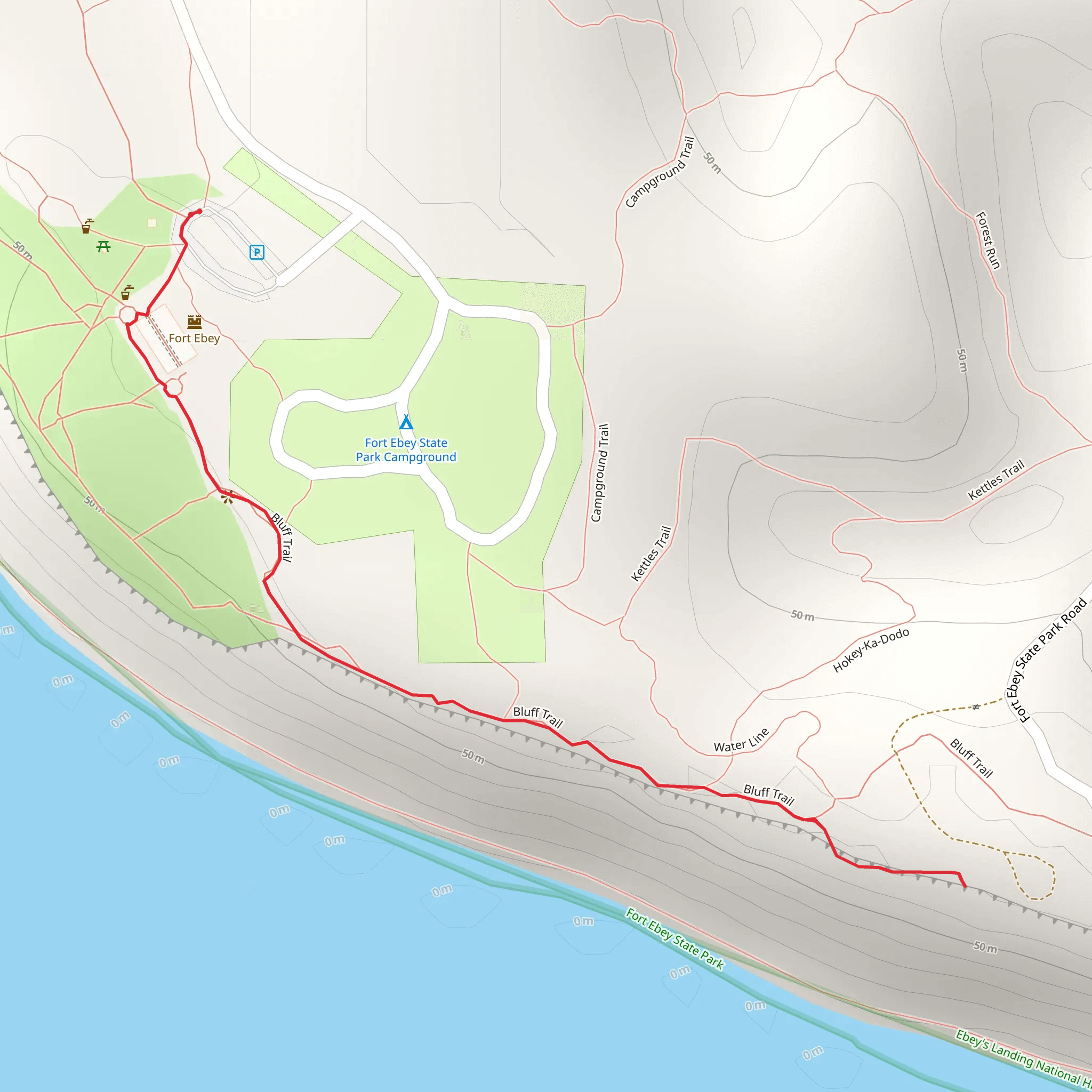 Bluff Trail mobile static map