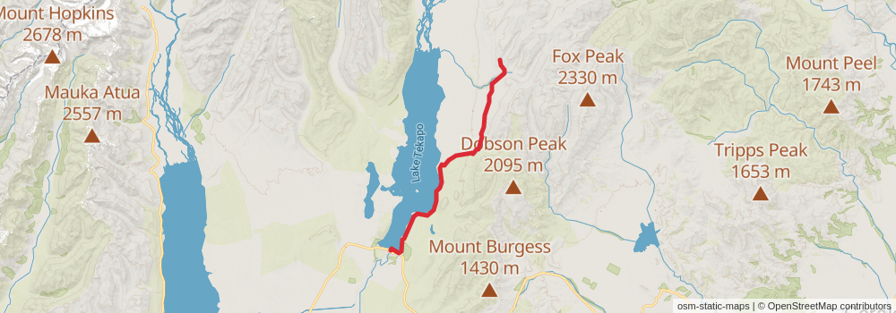 Te Araroa South Island stage 49 Map