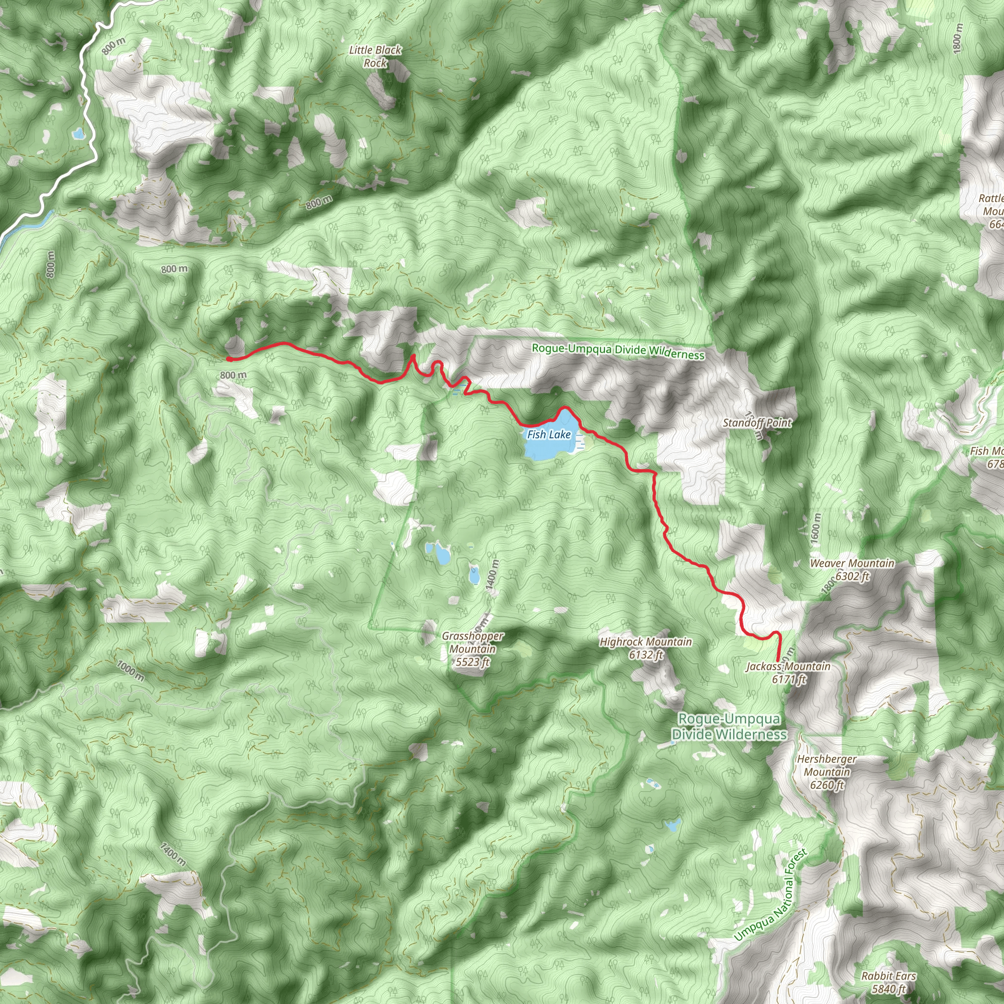 Fish Lake Trail mobile static map
