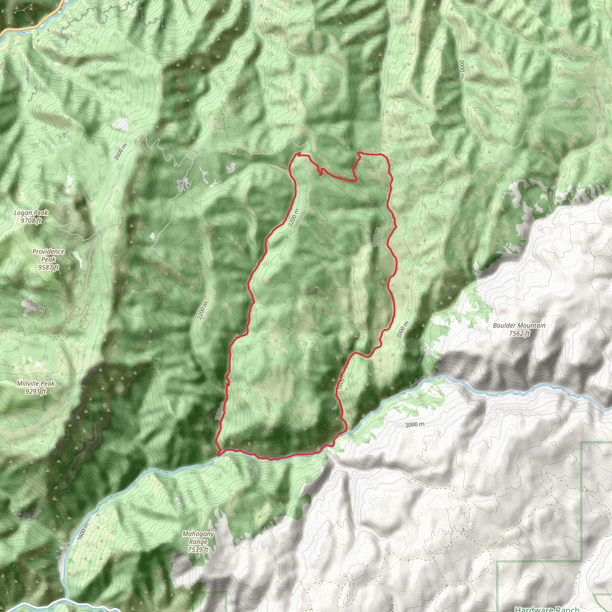 Richard's Hollow and Herd Hollow Loop mobile static map