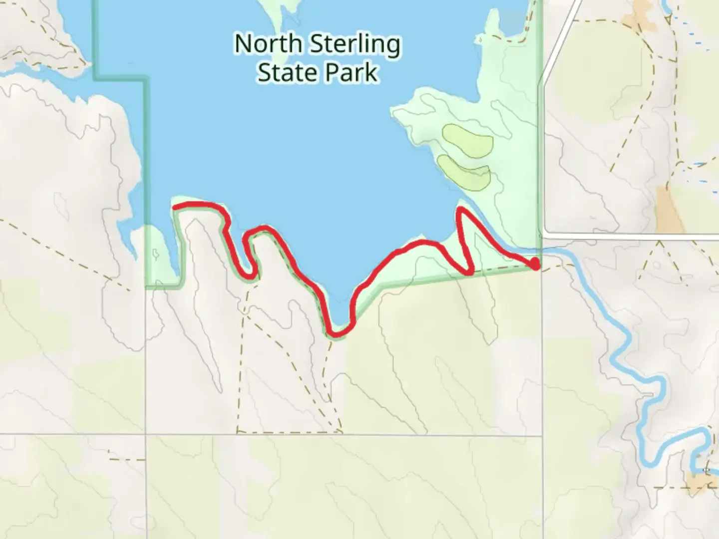 An image depicting the trail South Shoreline Trail and its surrounding area.