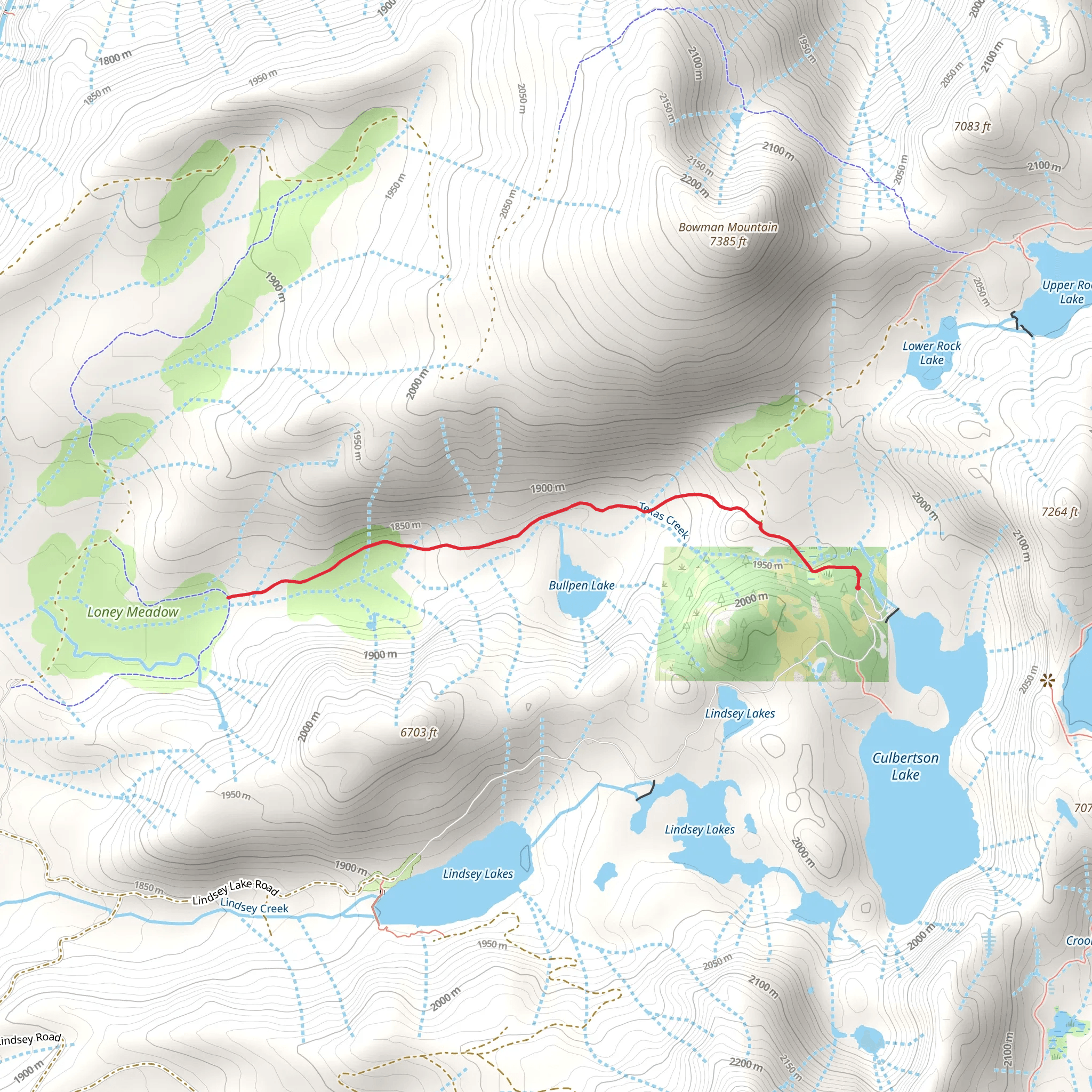 Bullpen Trail mobile static map