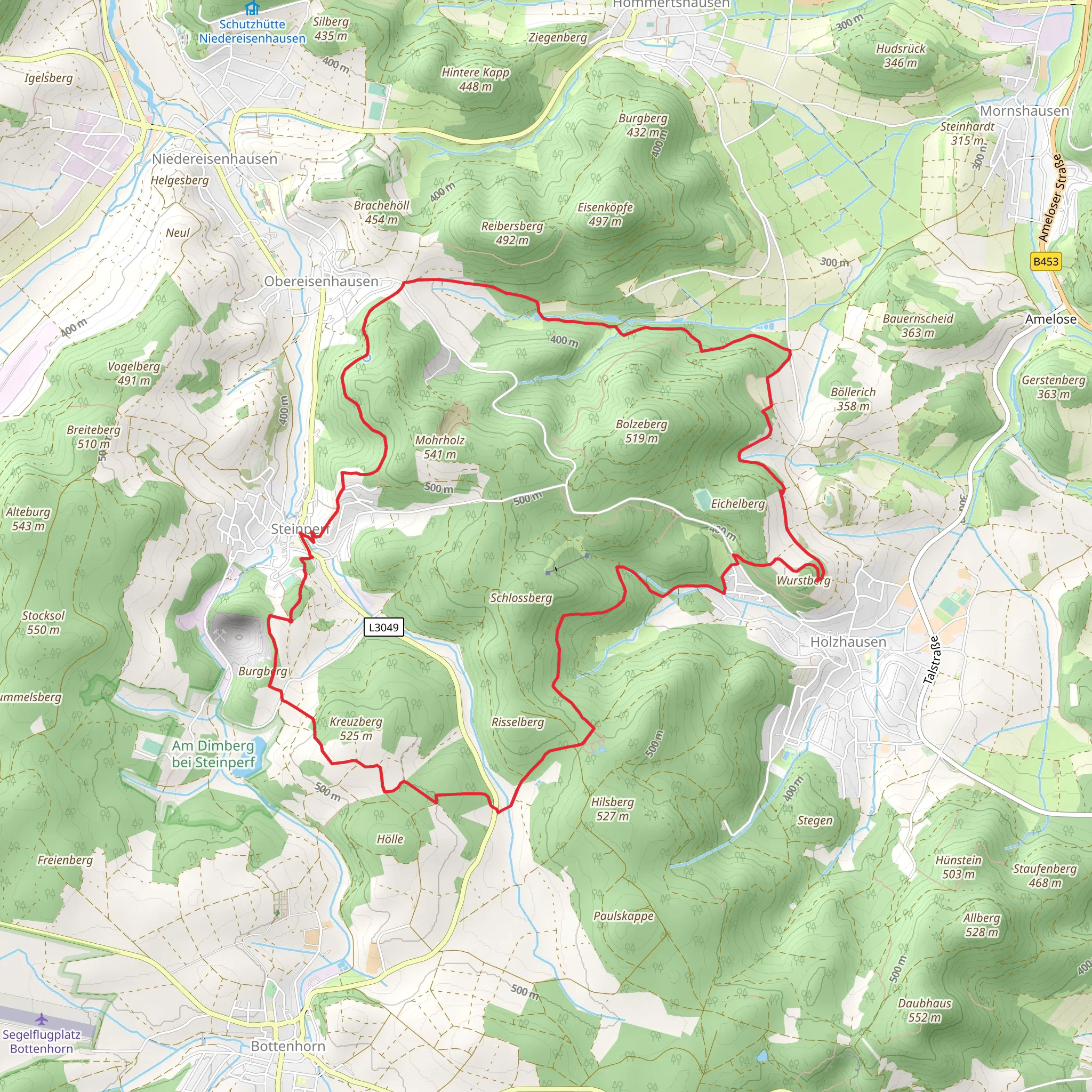 Extratour Steinperfer Runde mobile static map