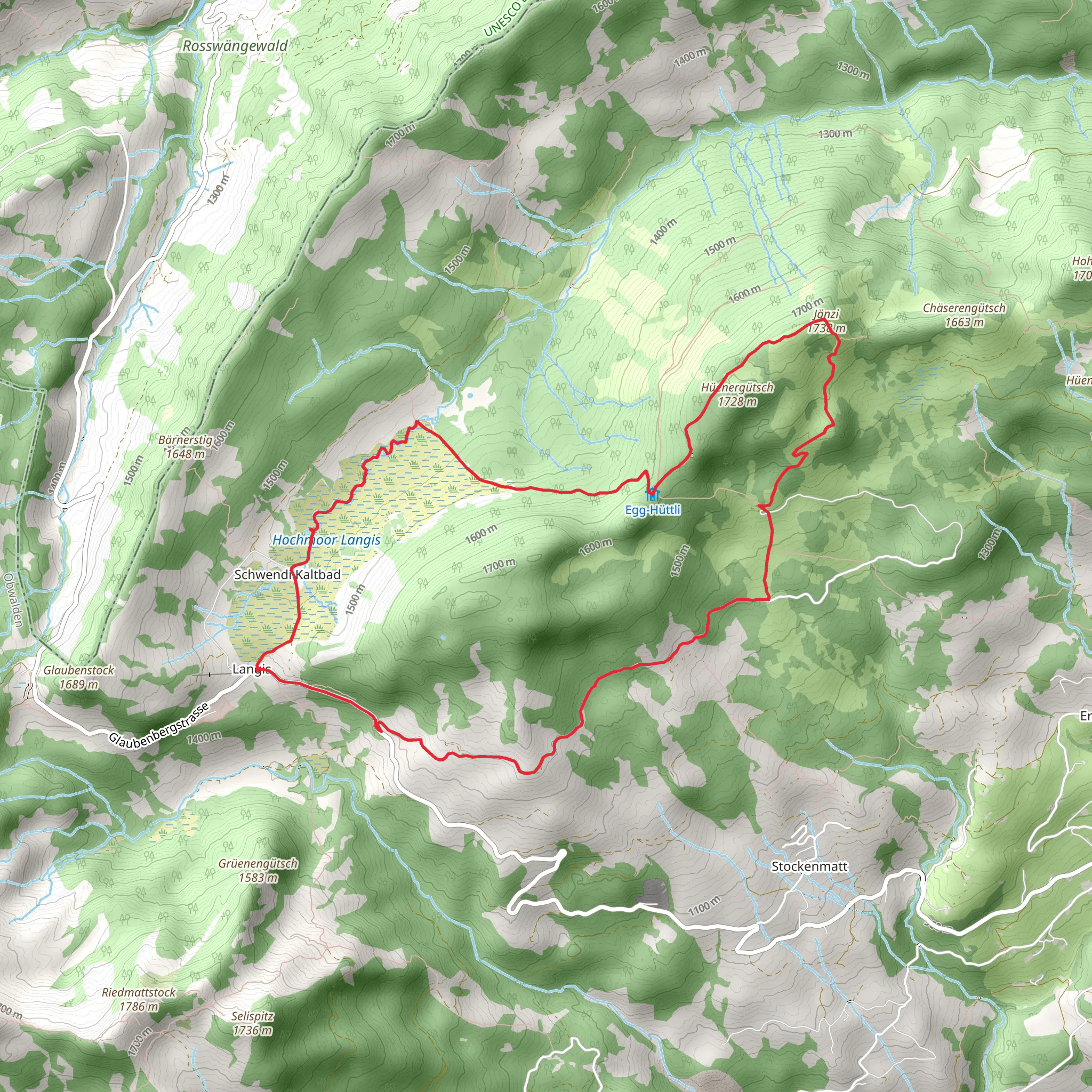 Jänzi Panorama Trail mobile static map