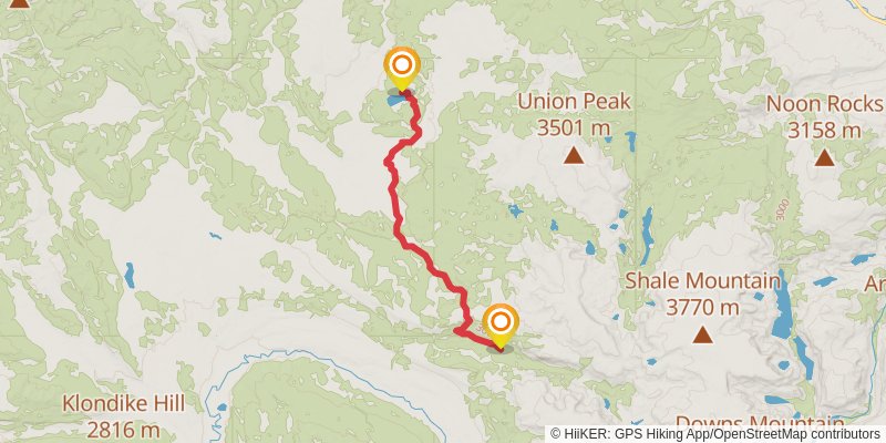 Continental Divide Trail - Wyoming stage 28 Map