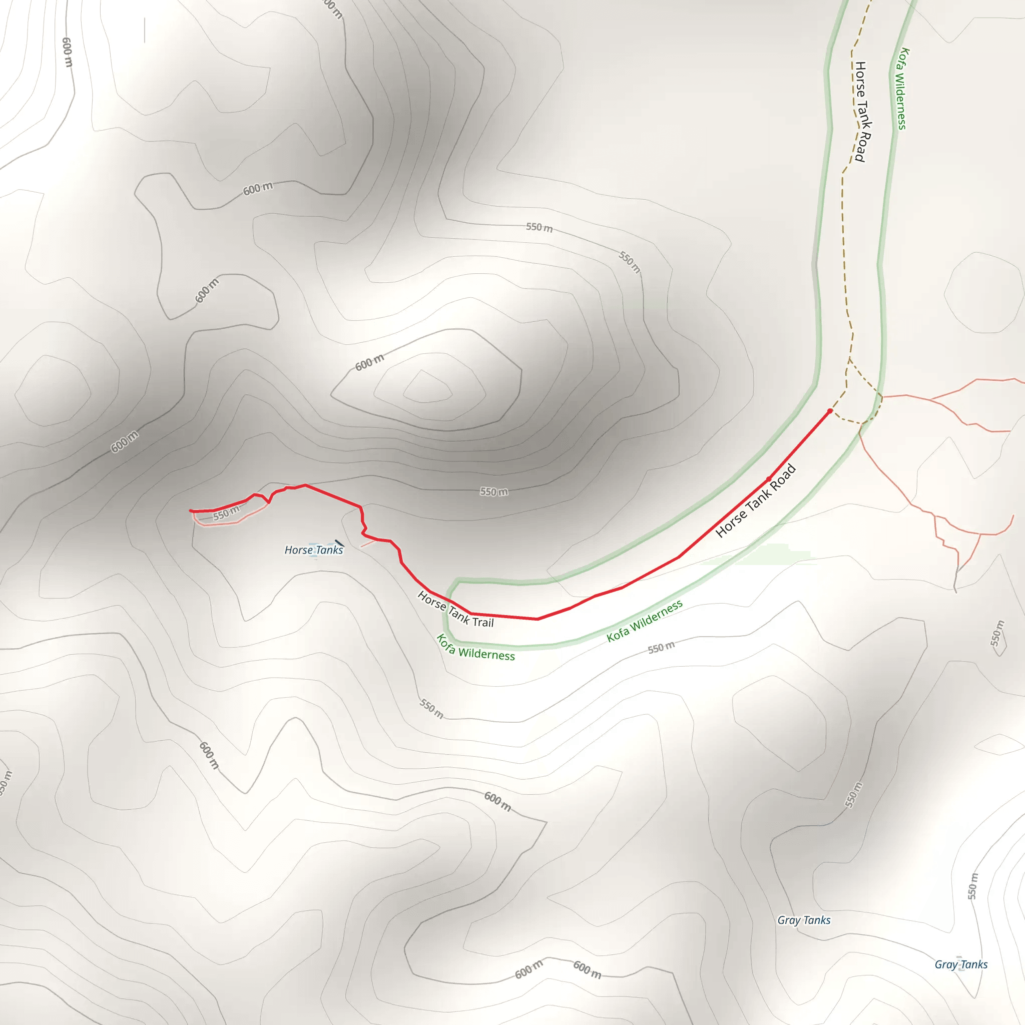 Horse Tanks mobile static map