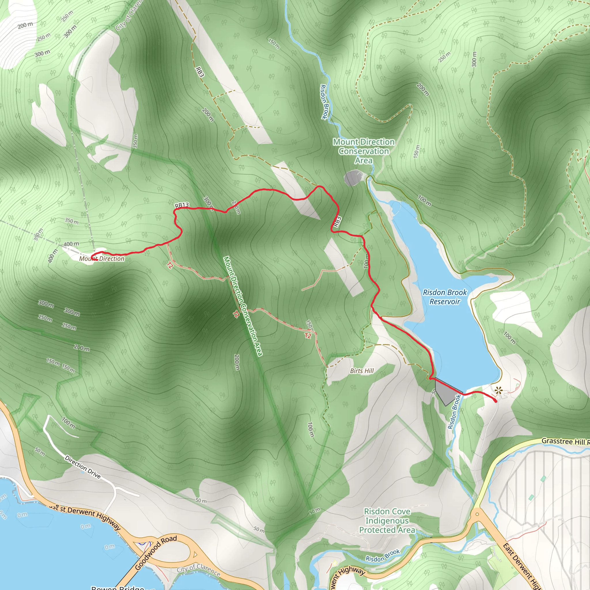 Mt Direction Track mobile static map