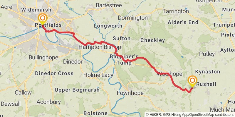 Herefordshire Trail spur 1 Map