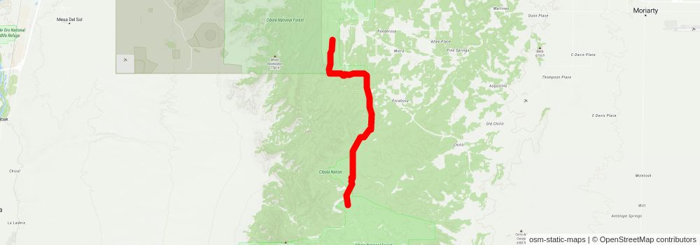 Southwestern Horseshoe Trail stage 155 Map