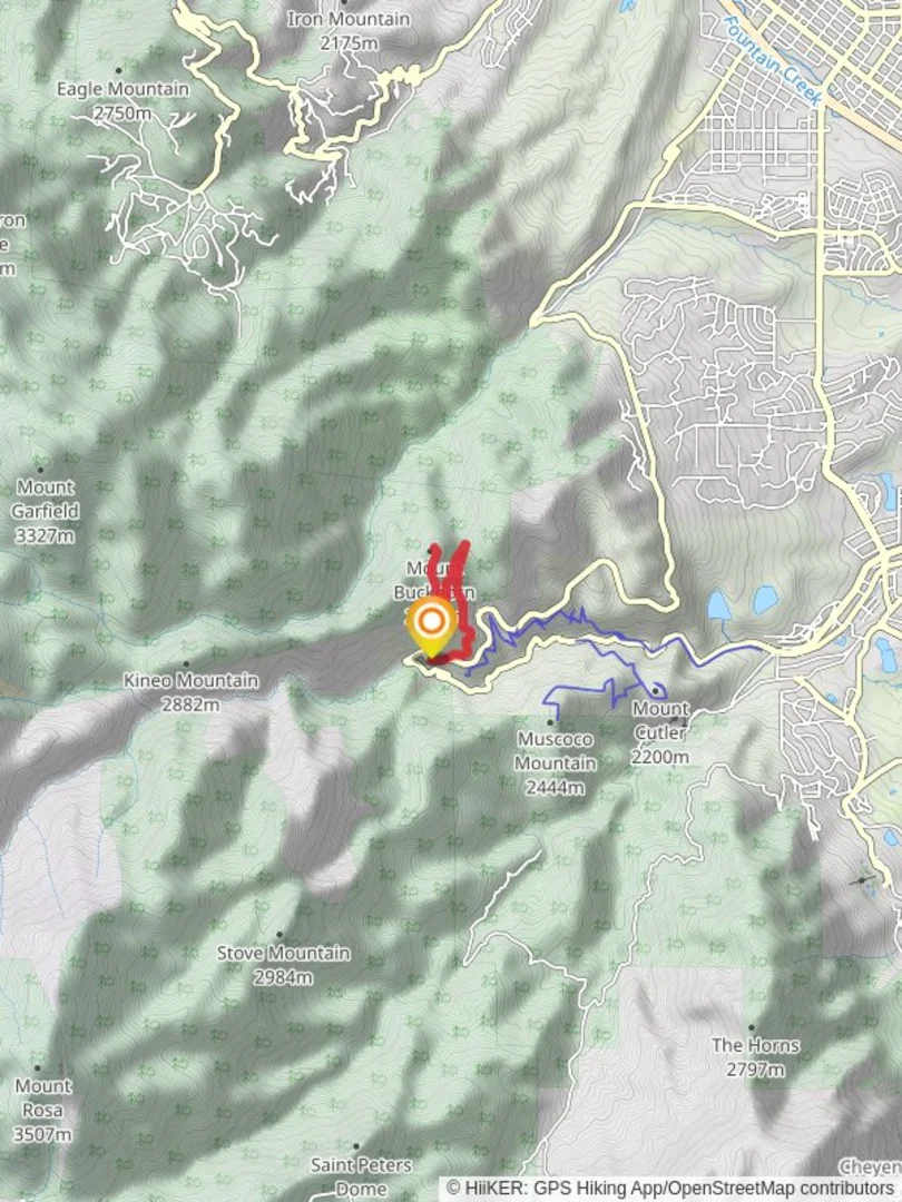 An image depicting the trail Mount Buckhorn via Captain Jacks Trail - Short and its surrounding area.