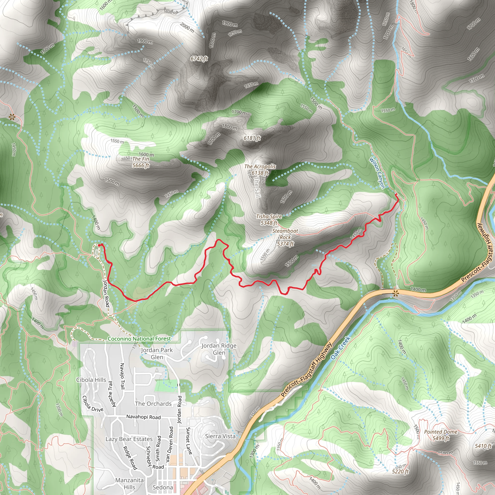 Jim Thompson Trail mobile static map
