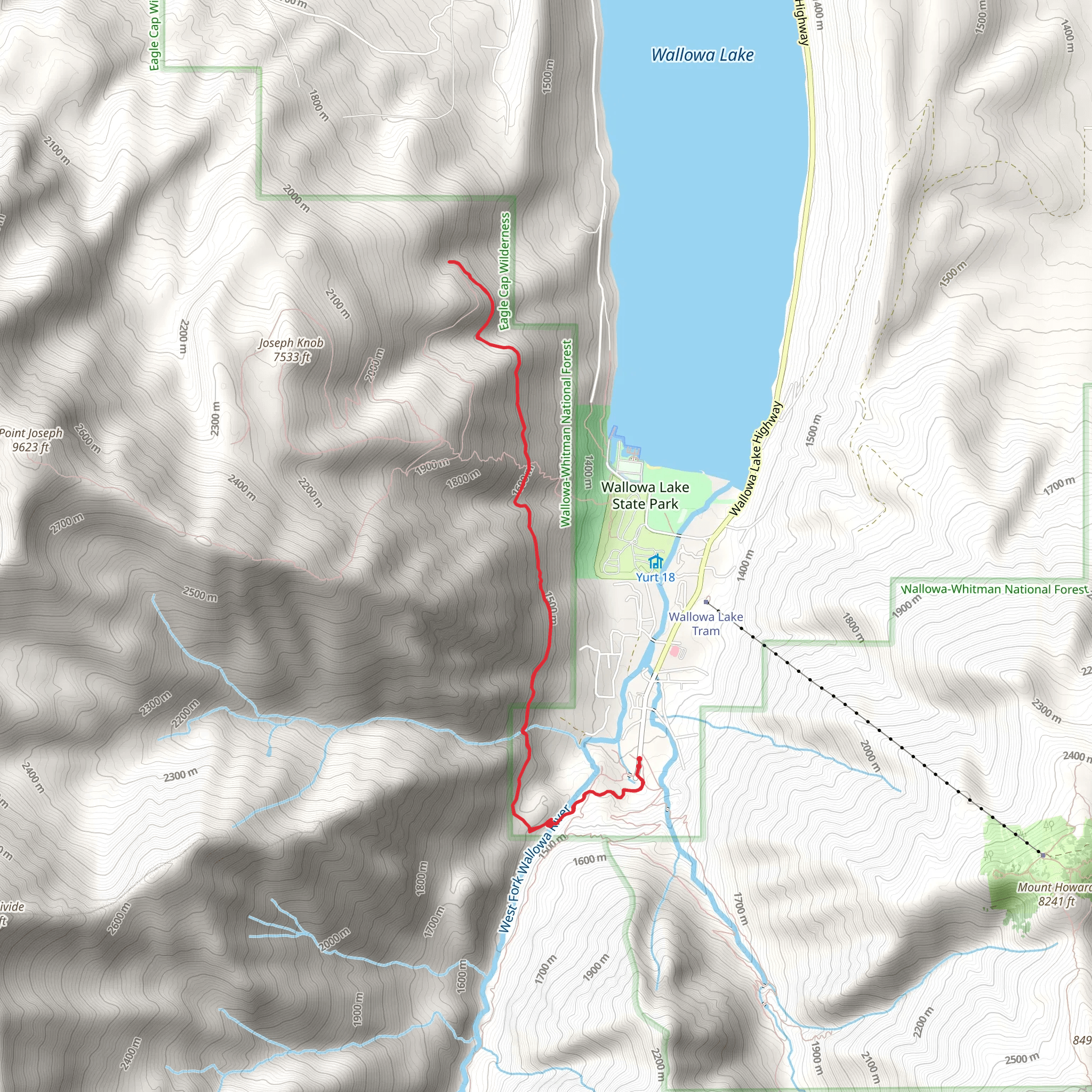 Chief Joseph Trail mobile static map