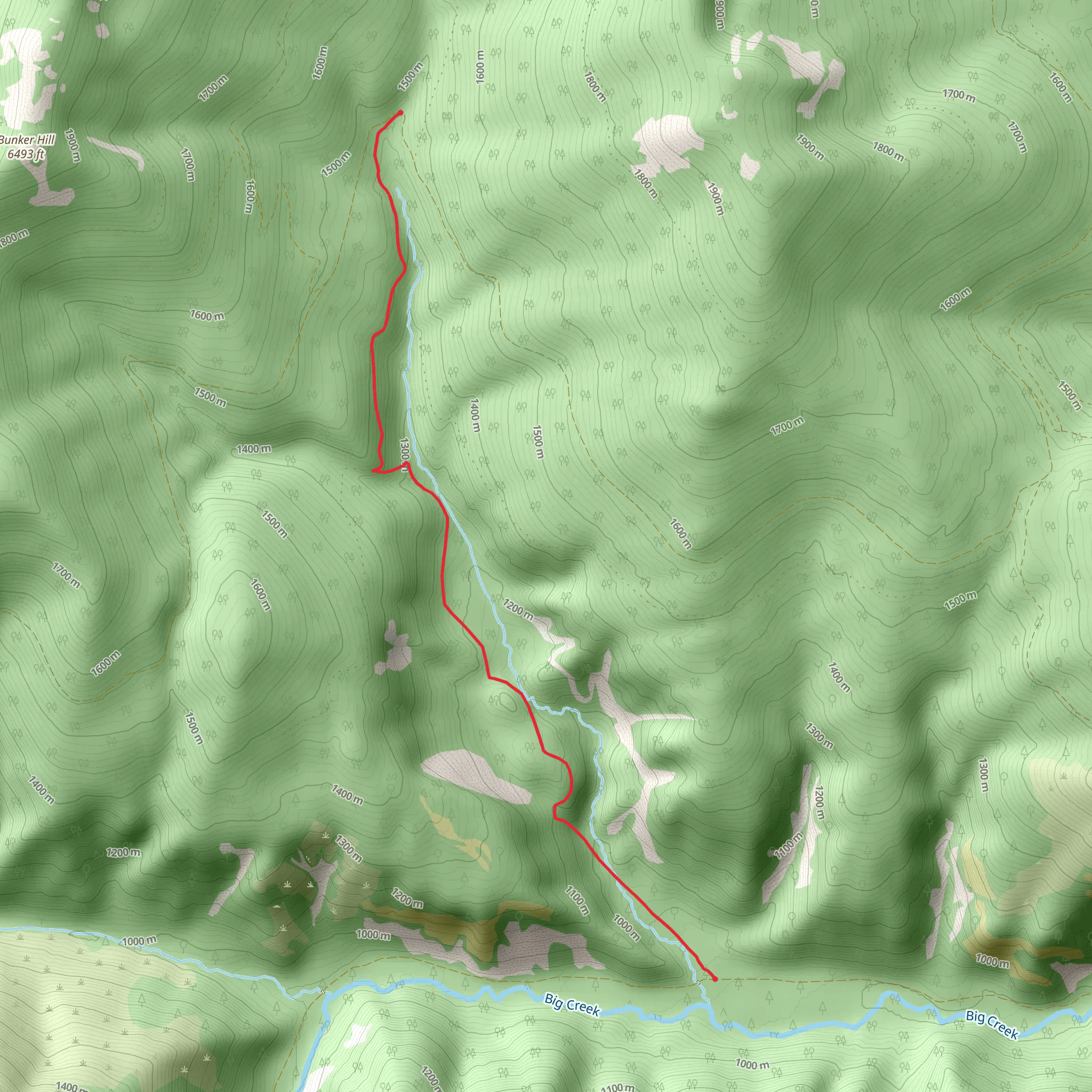 Good Creek Trail mobile static map