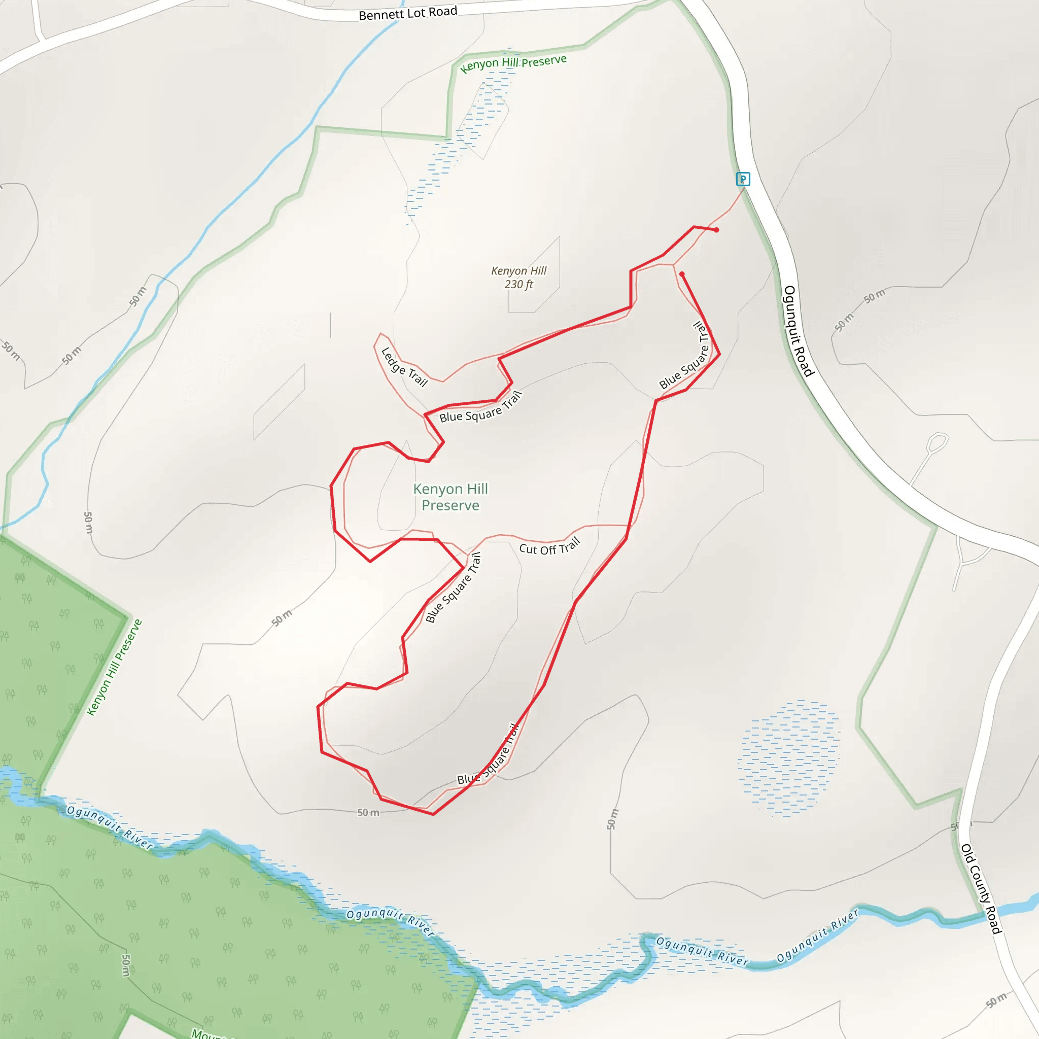 Kenyon Hill Loop mobile static map