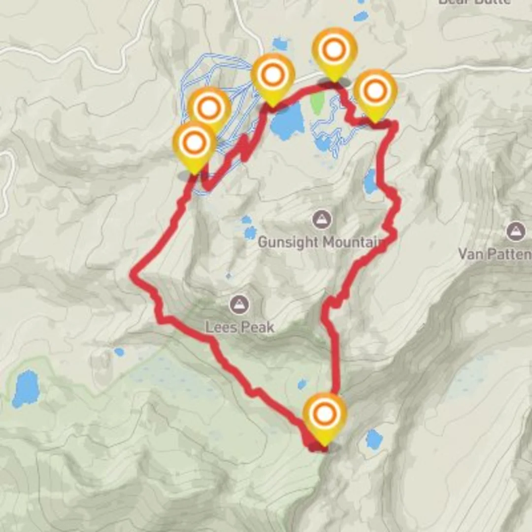 An image depicting the trail Crawfish/ Dutch Flat Scenic Overlook Loop and its surrounding area.