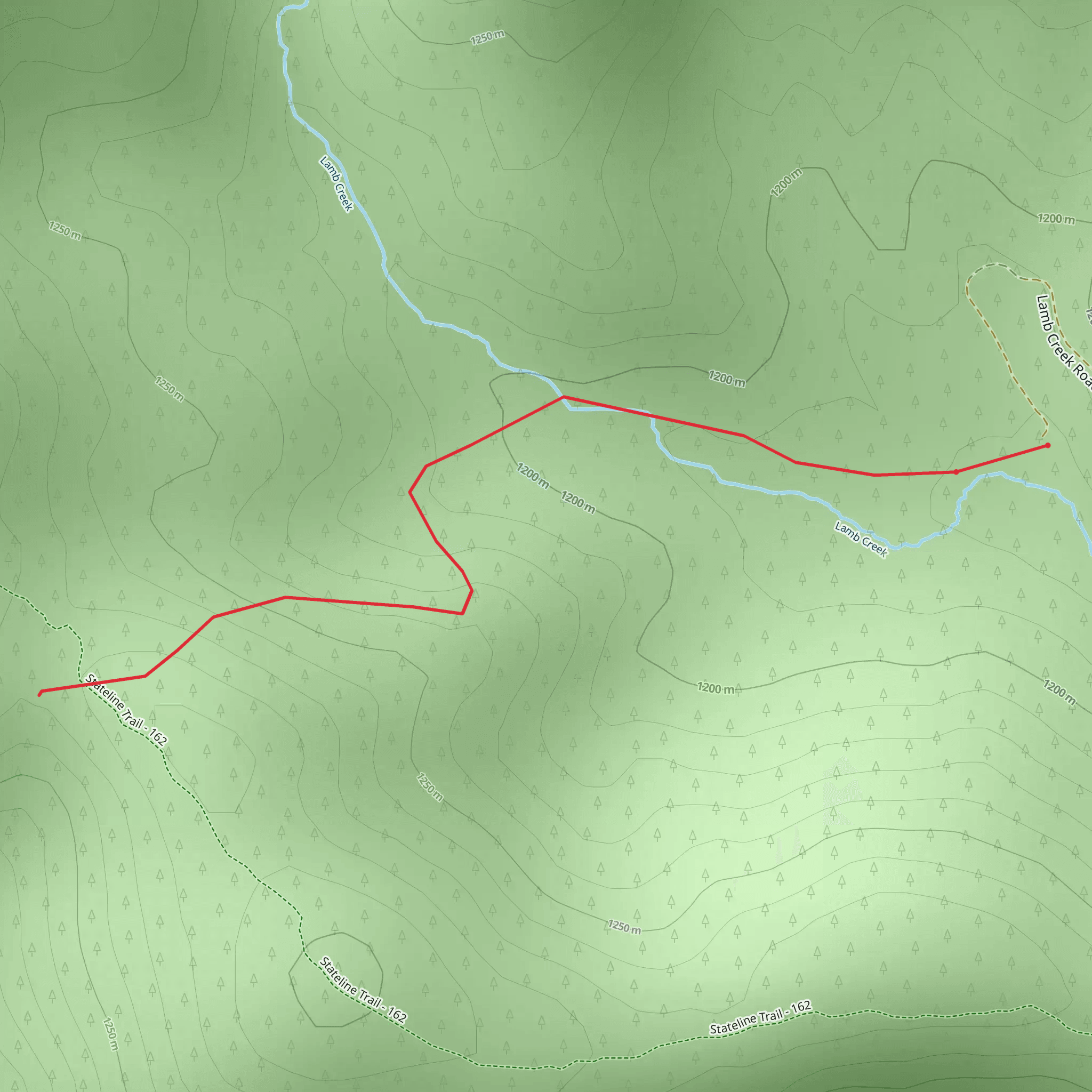 Upper Lamb Cutoff Trail mobile static map
