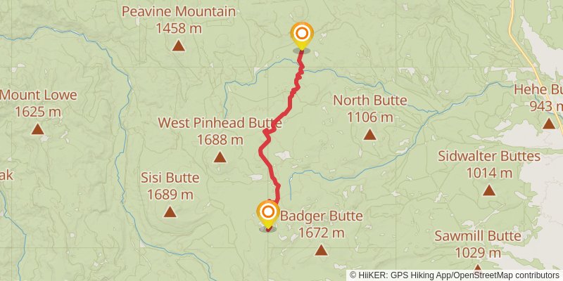 Ultra Pedestrian North Loop stage 150 Map