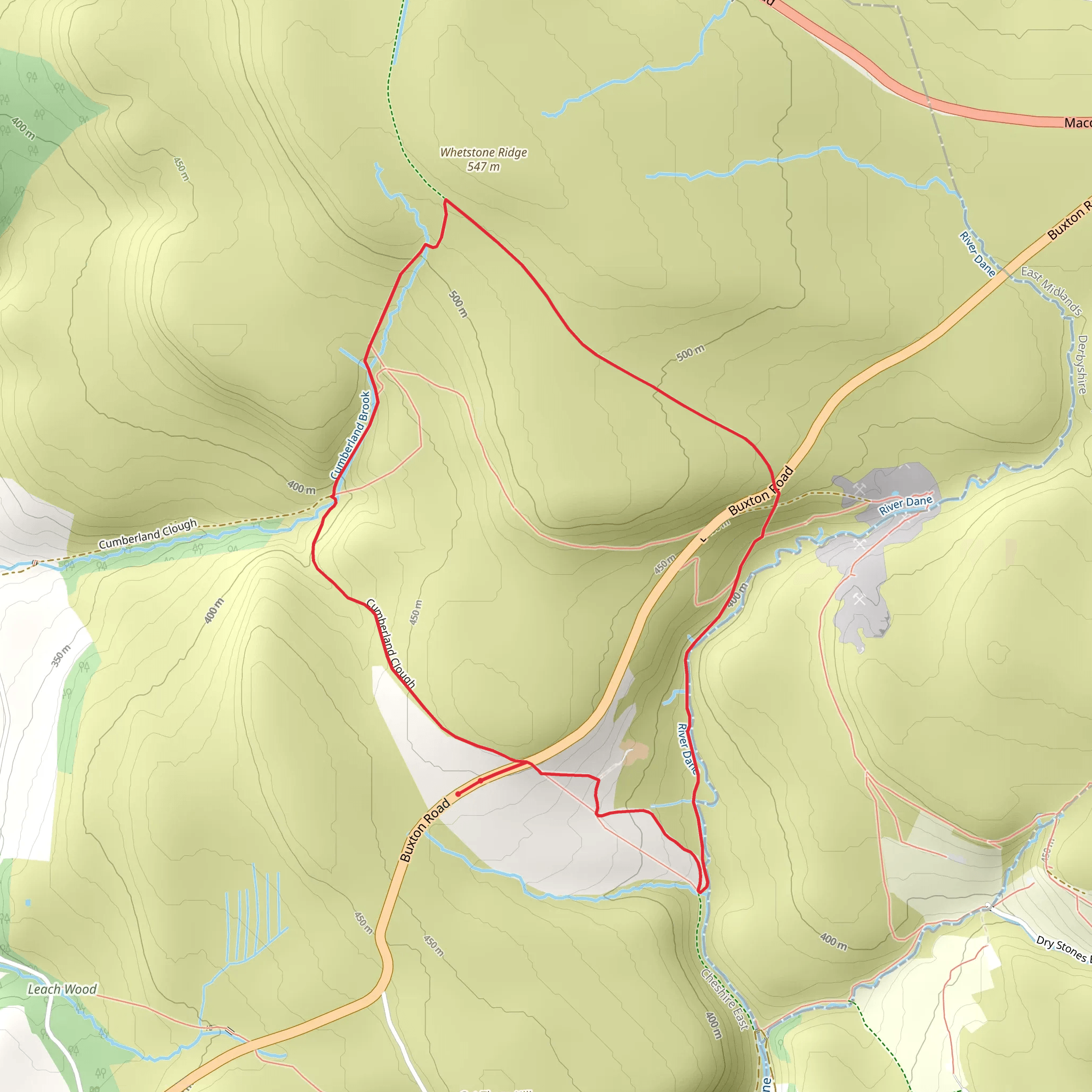 Cumberland Brook - Danethorn Hollow and Danebower Hollow mobile static map