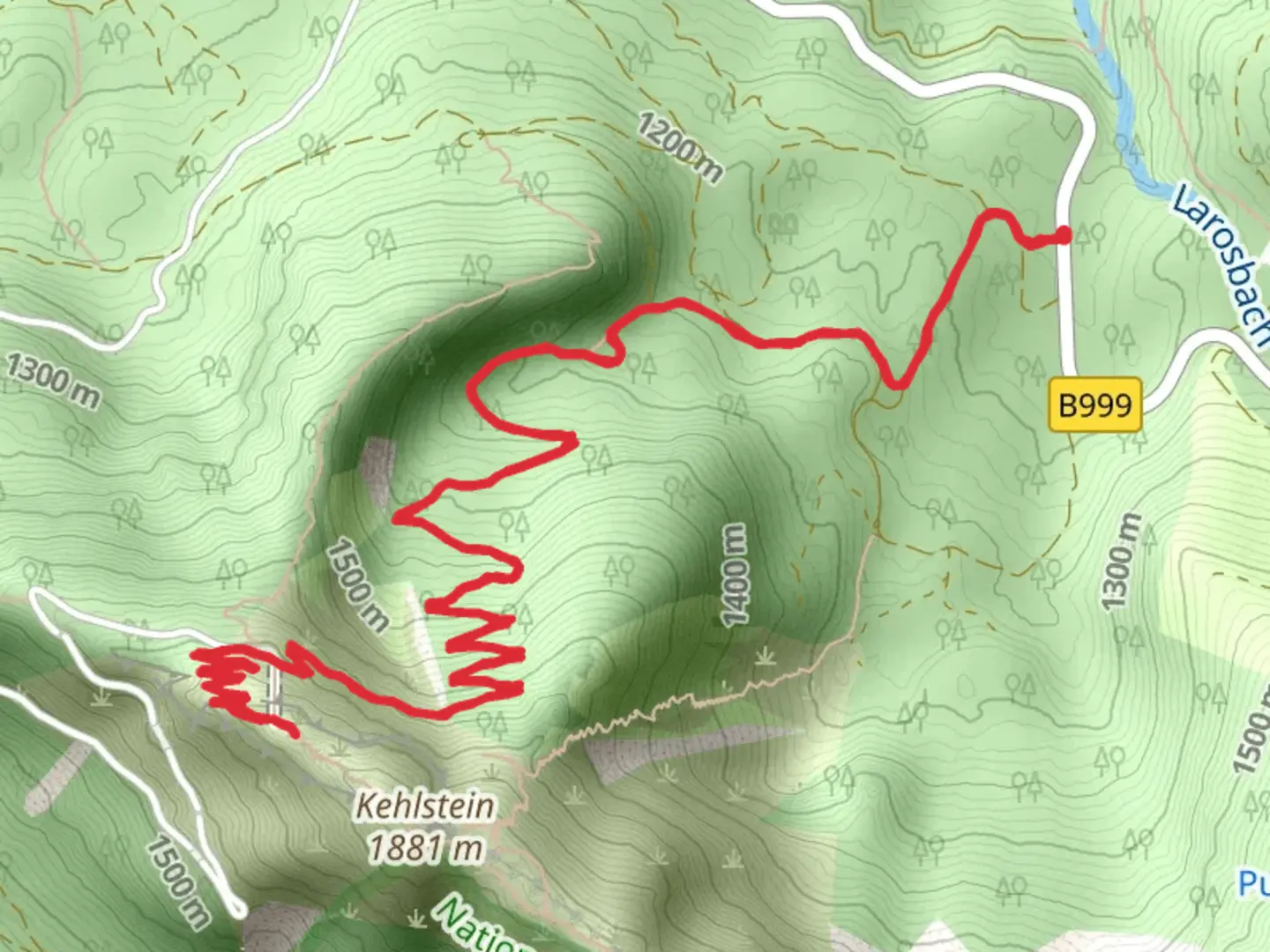 An image depicting the trail Dalsenwinkelstraße Out and Back and its surrounding area.