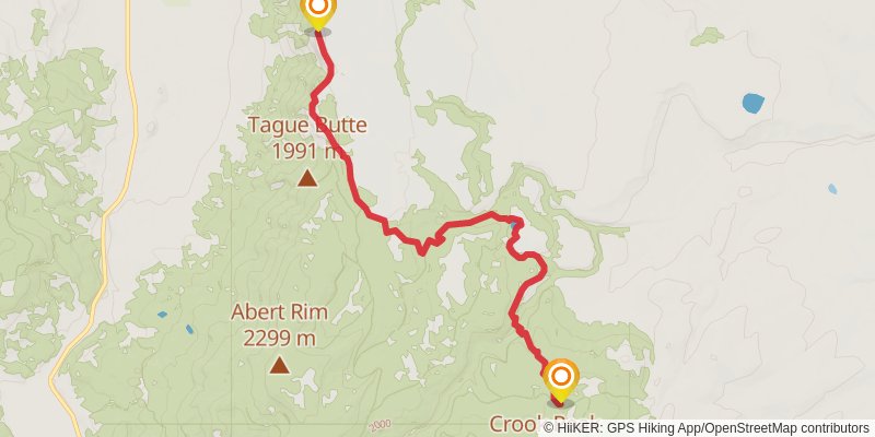 Oregon Desert Trail stage 20 Map
