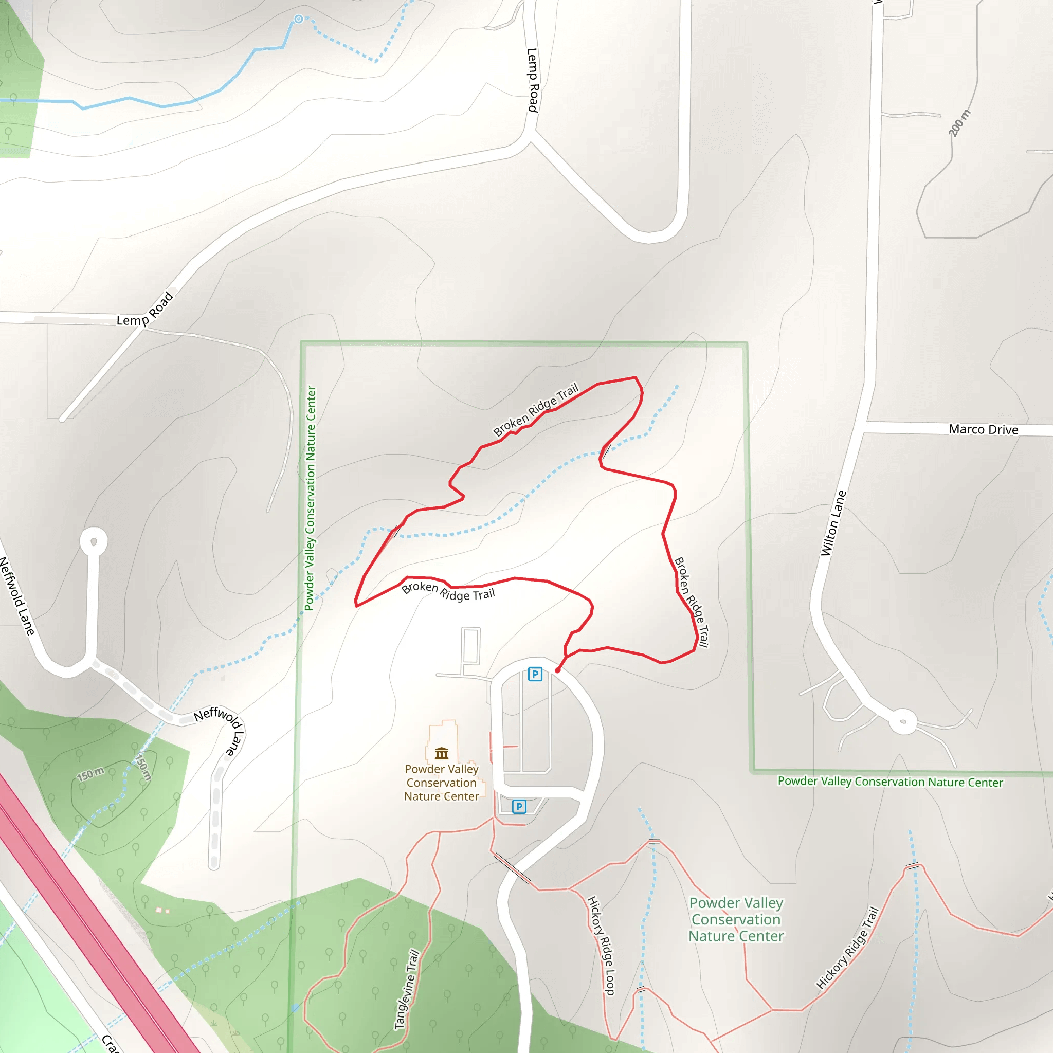 Broken Ridge Loop Trail mobile static map