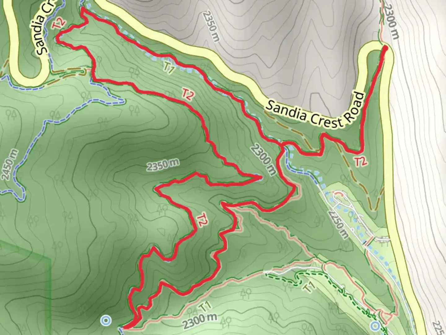 An image depicting the trail North Mystery, Bill Spring and Faulty Loop Trail and its surrounding area.