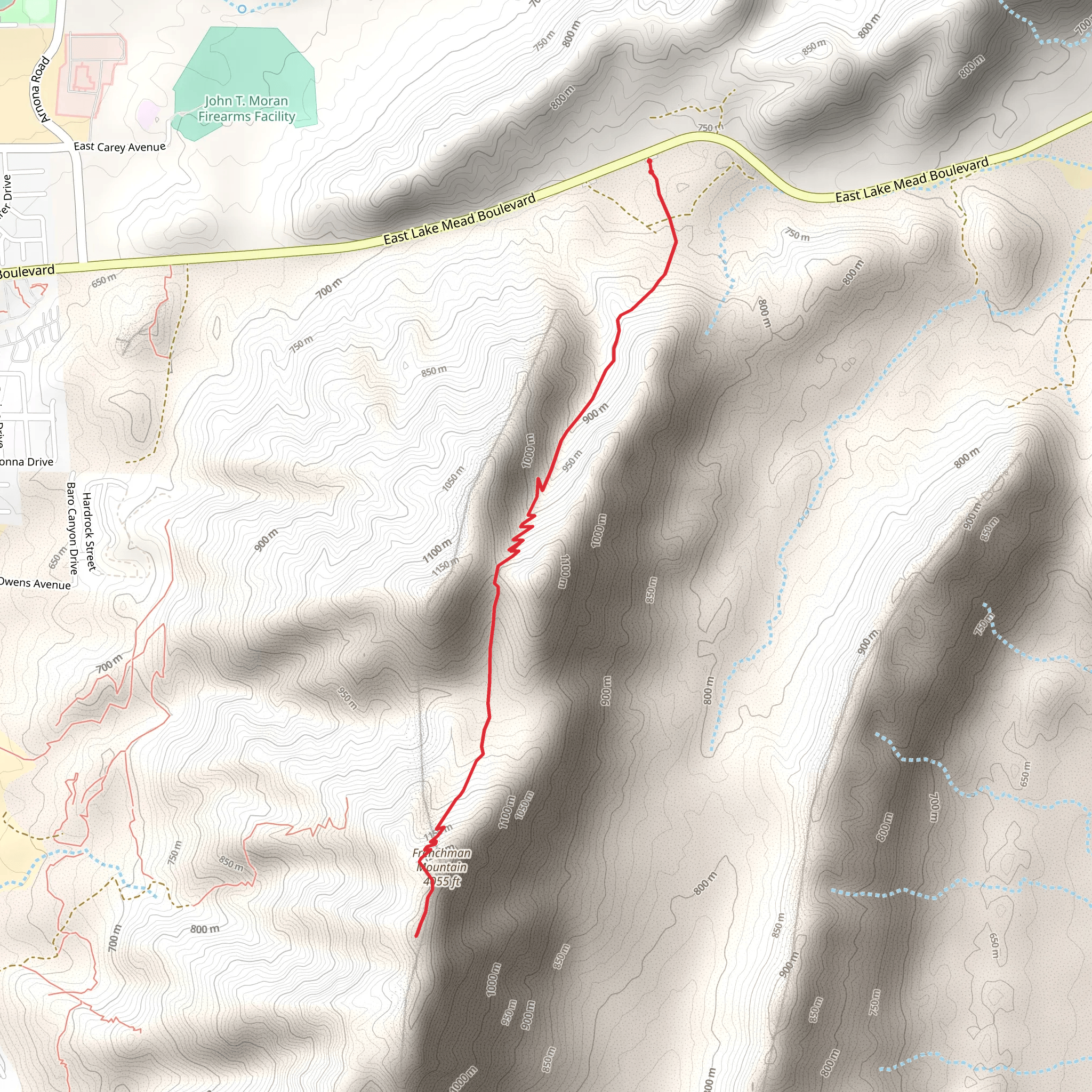 Frenchman Mountain mobile static map