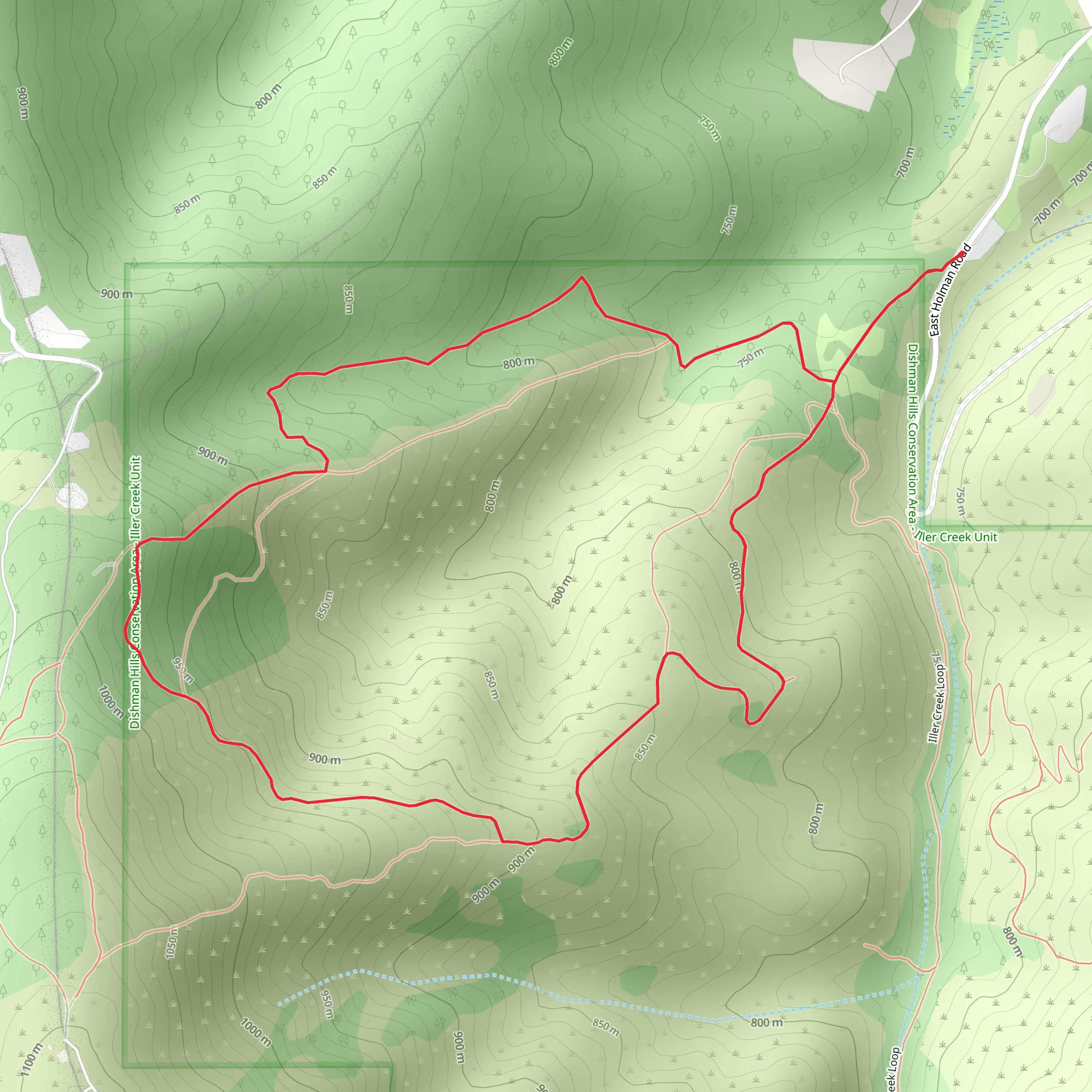 Iller Creek Conservation Area Loop mobile static map