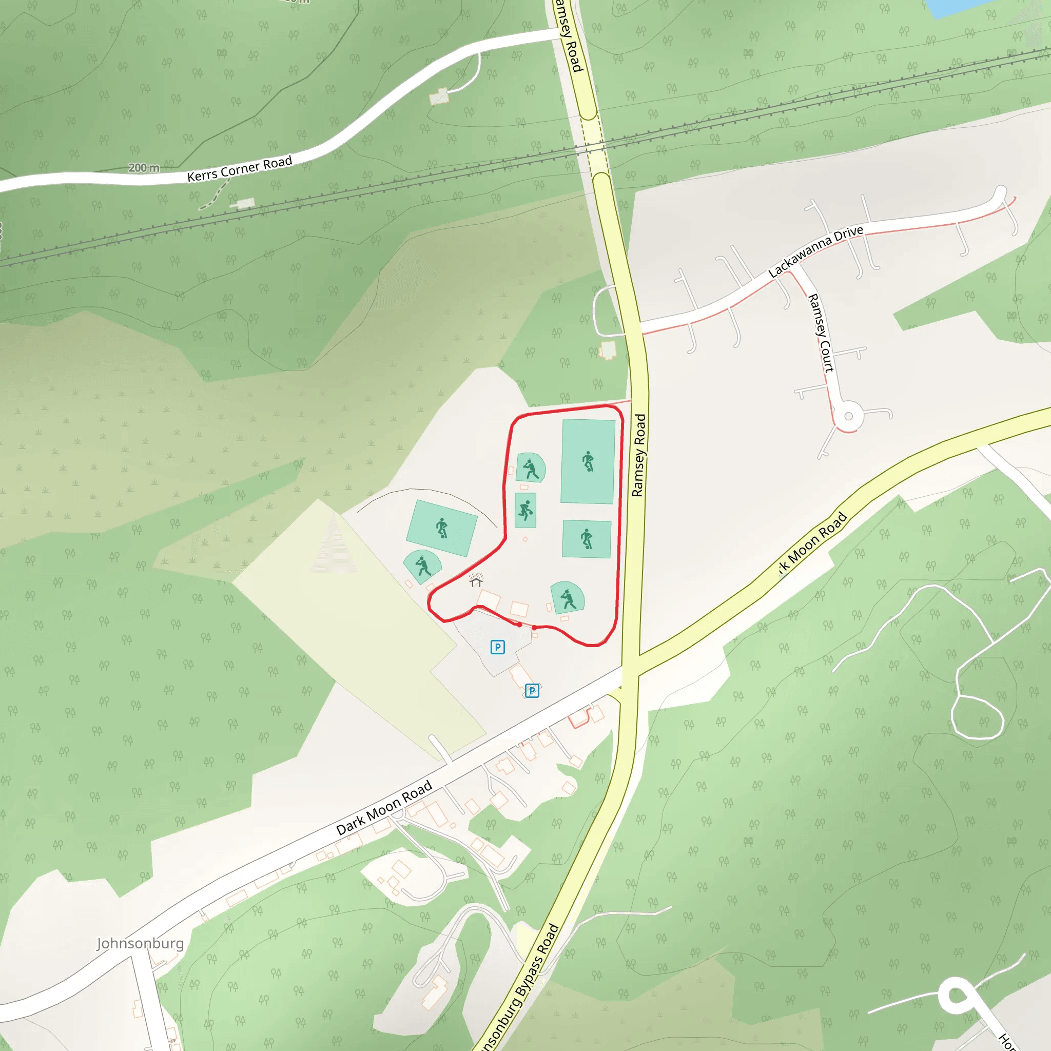 Johnsonburg Park Loop mobile static map