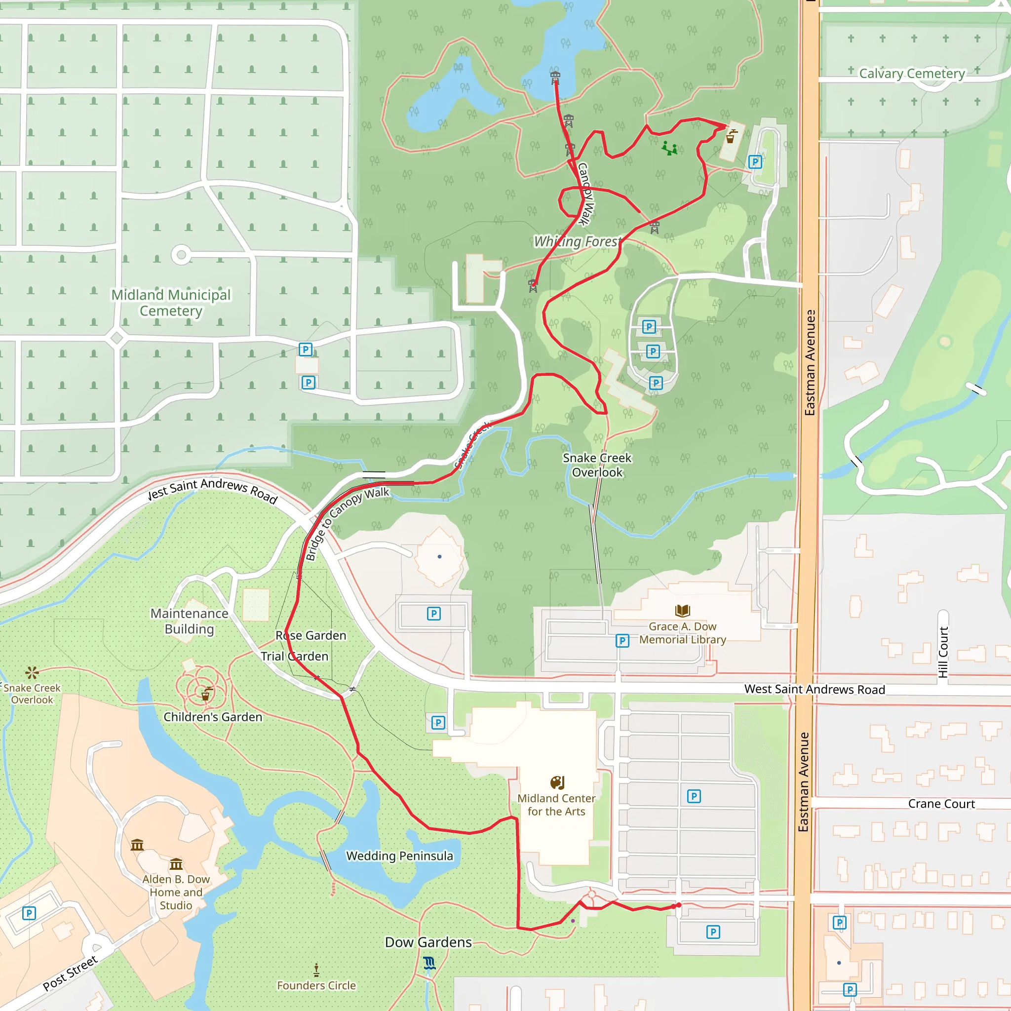 Canopy Walk Loop mobile static map