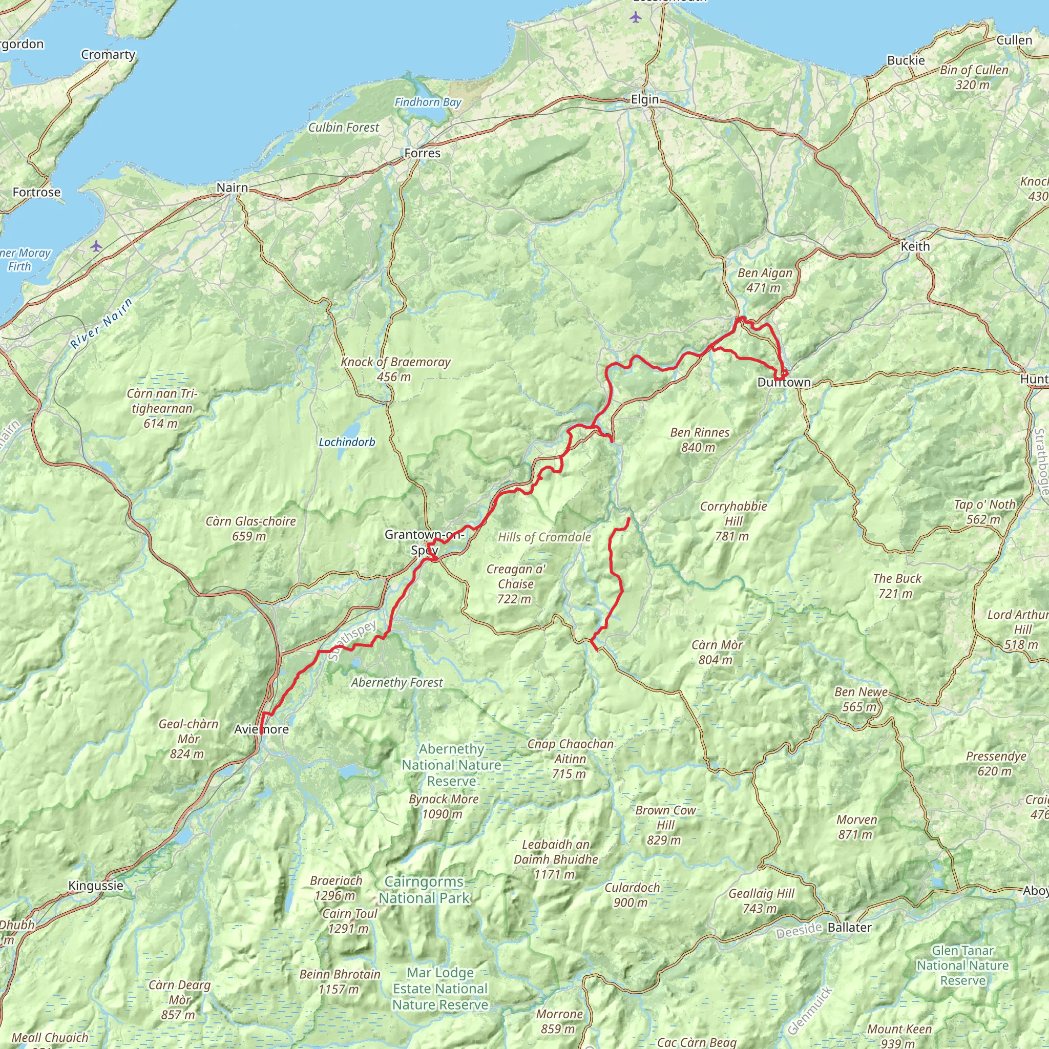 Speyside Way and Cairngorms 8-Day Gentle Tour (Hillwalk Tours) mobile static map
