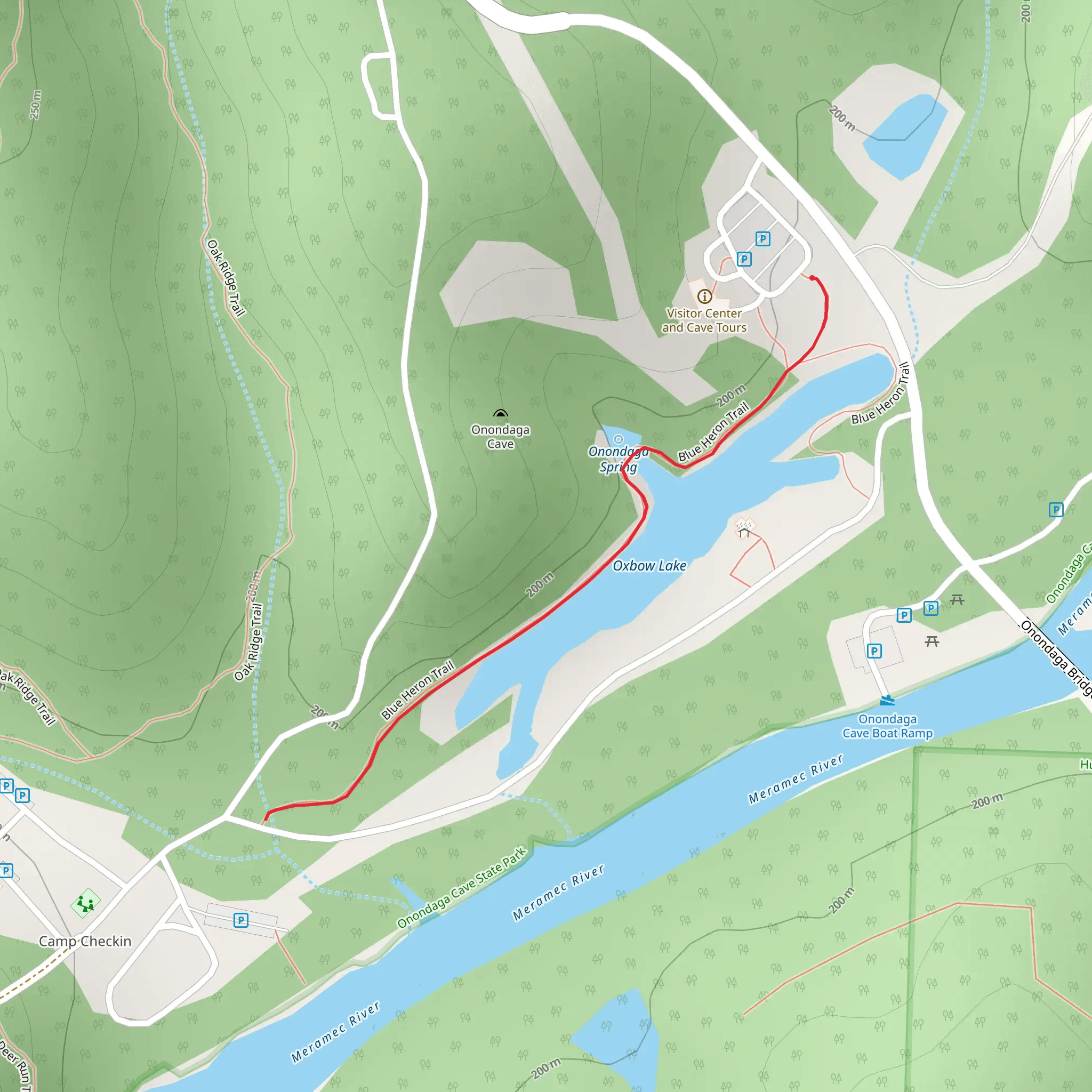 Blue Heron Trail mobile static map