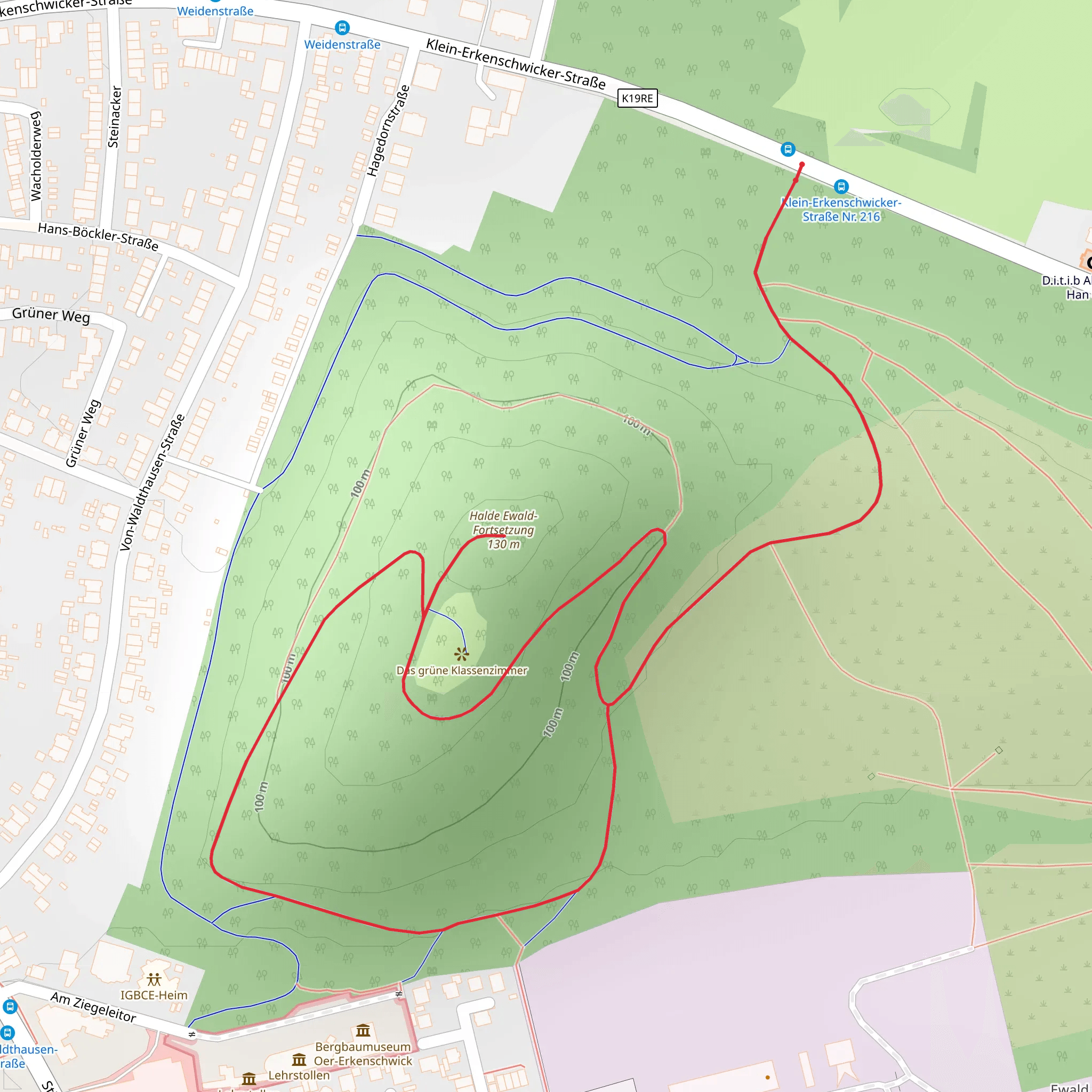 Halde Ewald-Fortsetzung Hill Loop mobile static map