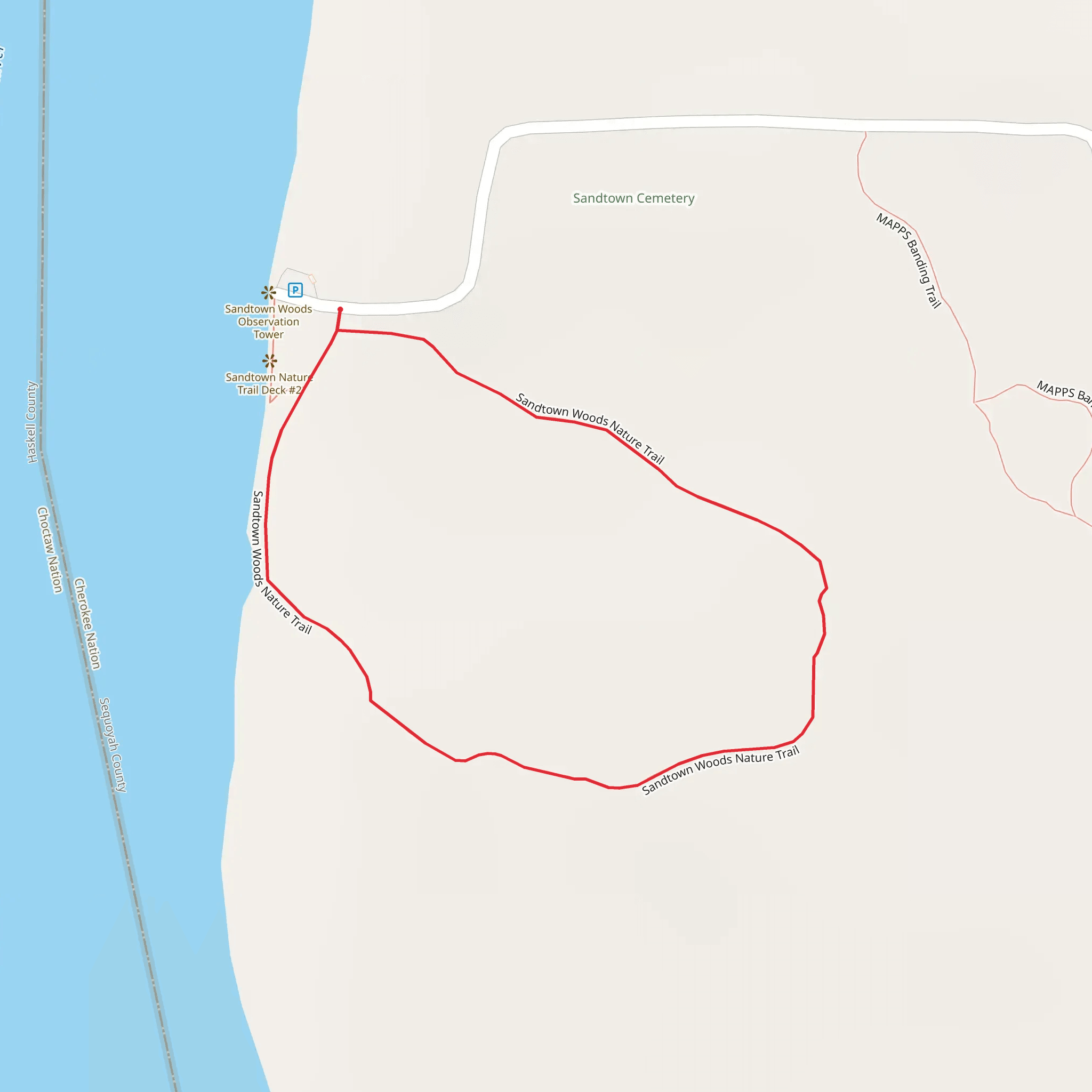 Sandtown Woods Nature Loop mobile static map