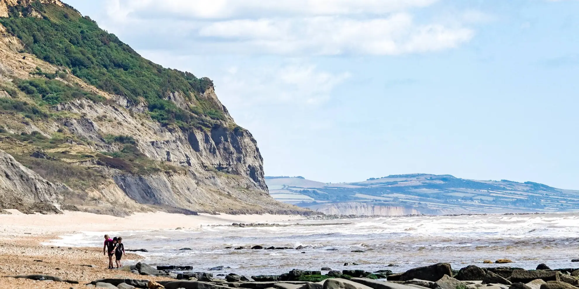 An image depicting the trail Seatown from Charmouth via Golden Cap and its surrounding area.
