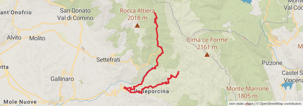 Sentiero Italia - Apennines Section stage 68 Map