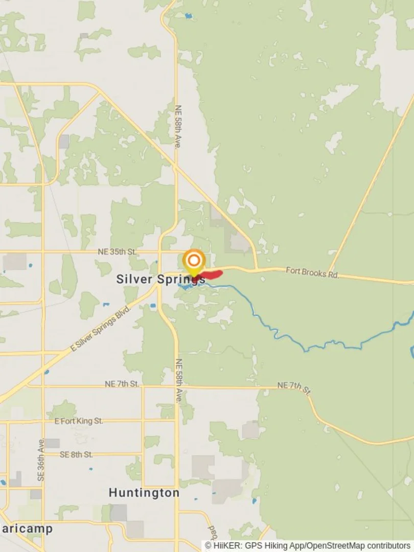 An image depicting the trail East Silver Springs Boulevard Loop via Silver River and its surrounding area.