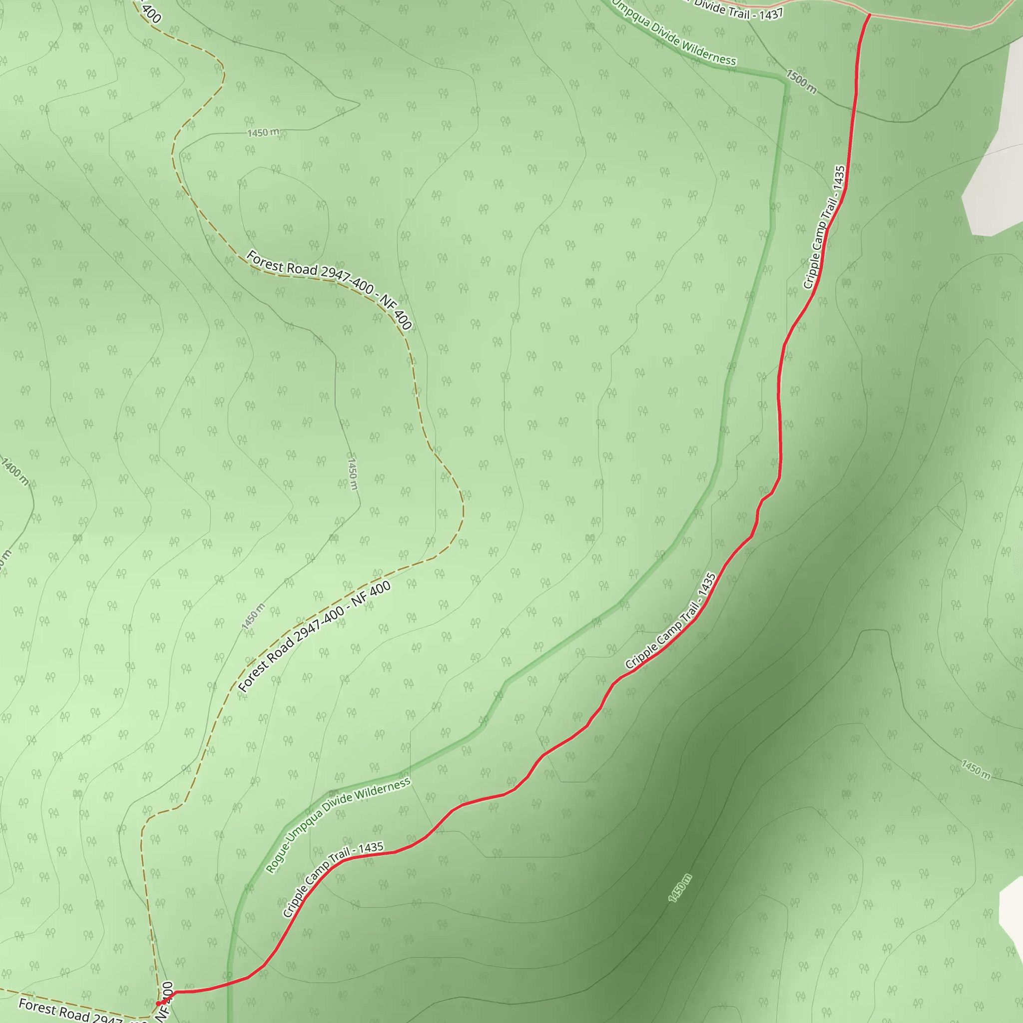 Cripple Camp Trail mobile static map