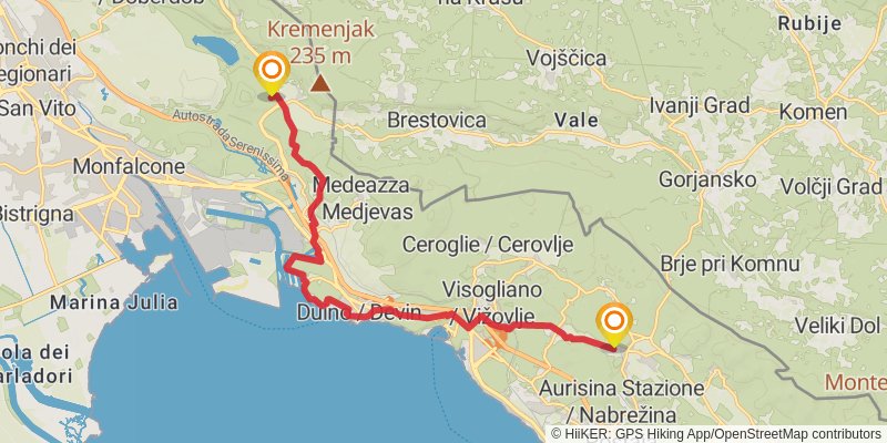 Alpe - Adria Trail stage 36 Map