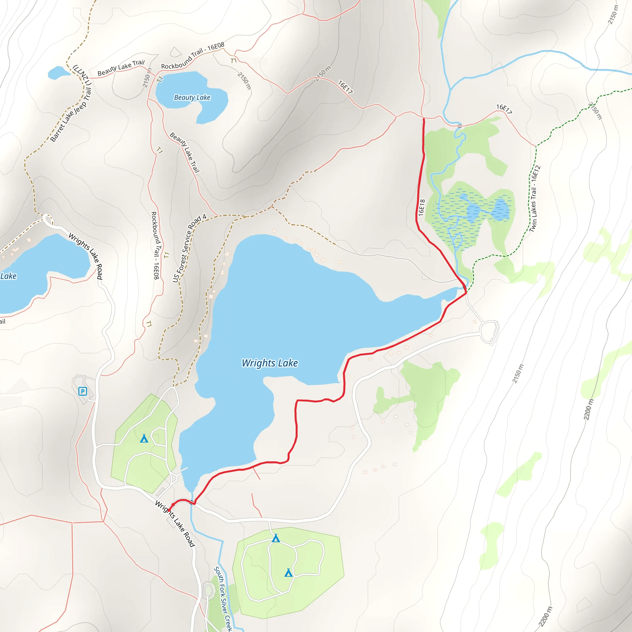Wrights Meadow Trail mobile static map