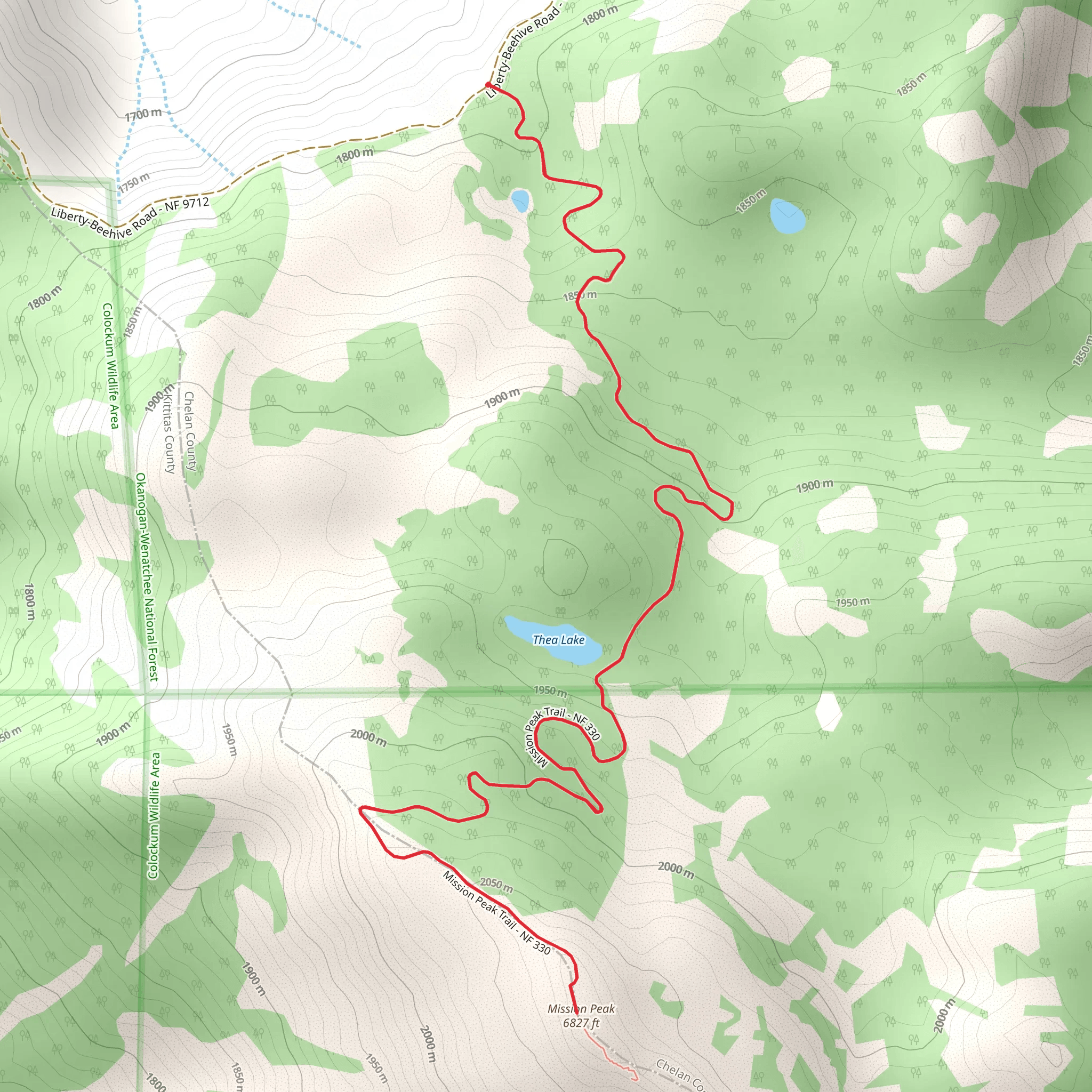 Mission Peak Walk mobile static map