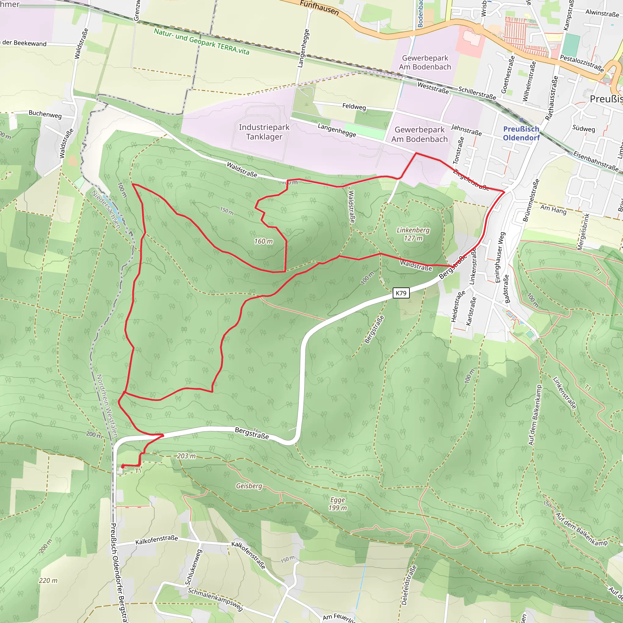 Preussisch Oldendorf Loop mobile static map