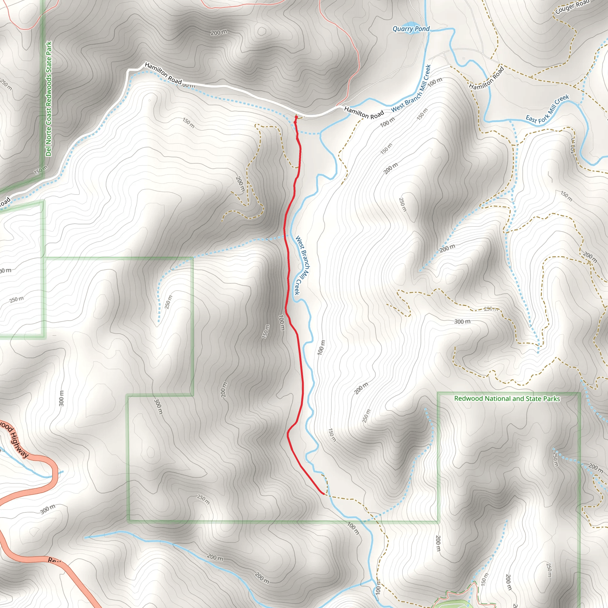 Picnic Road Trail mobile static map