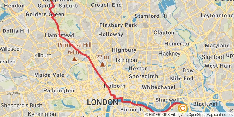 St Bernard's Way stage 29 Map