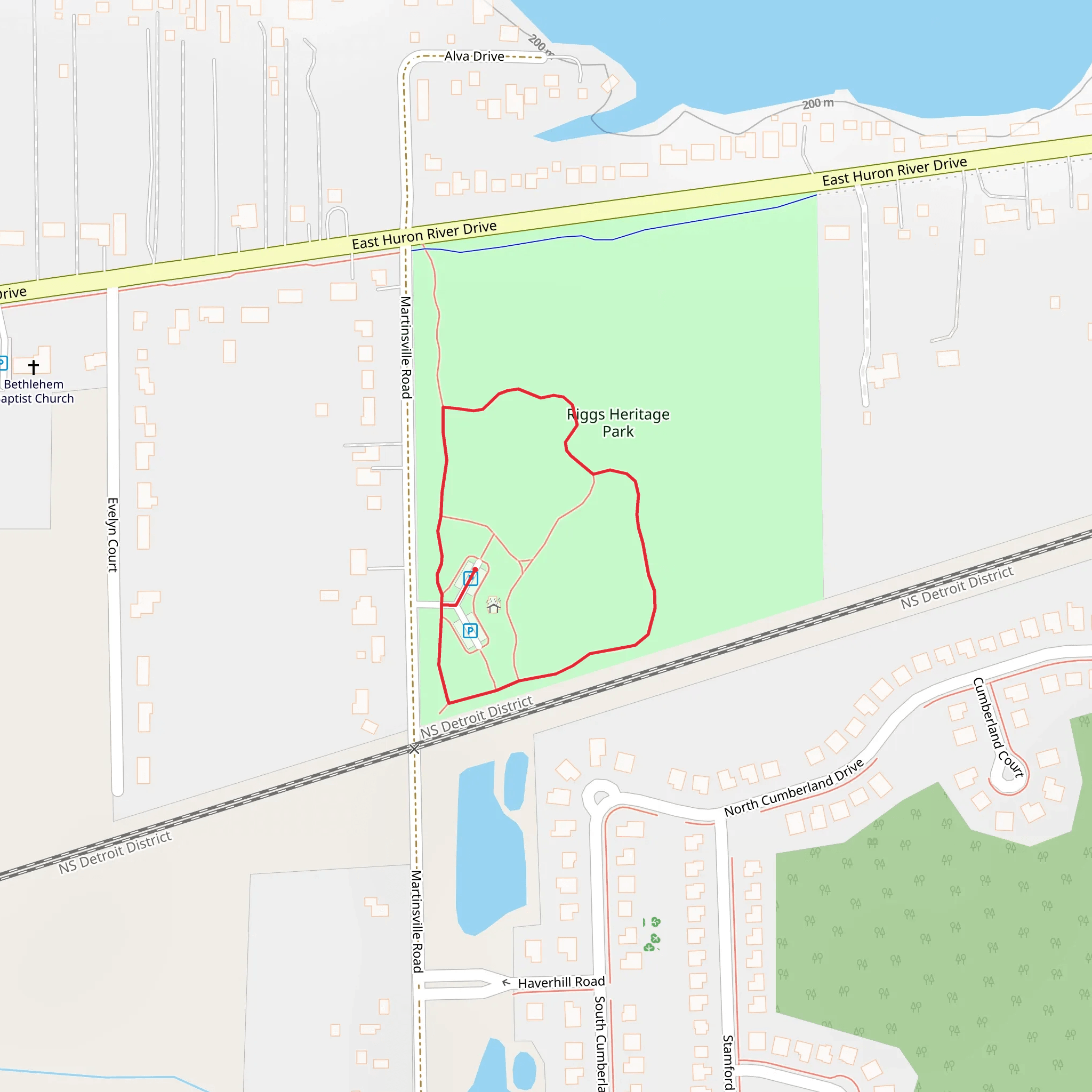 Riggs Heritage Park Loop mobile static map